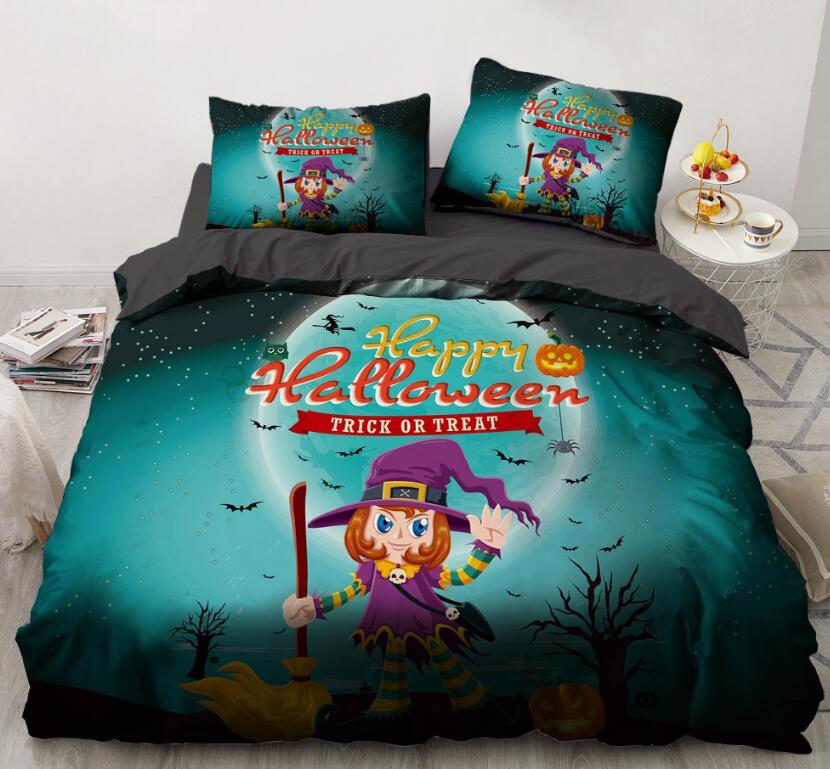 3D Witch Broom 8032 Bed Pillowcases Quilt