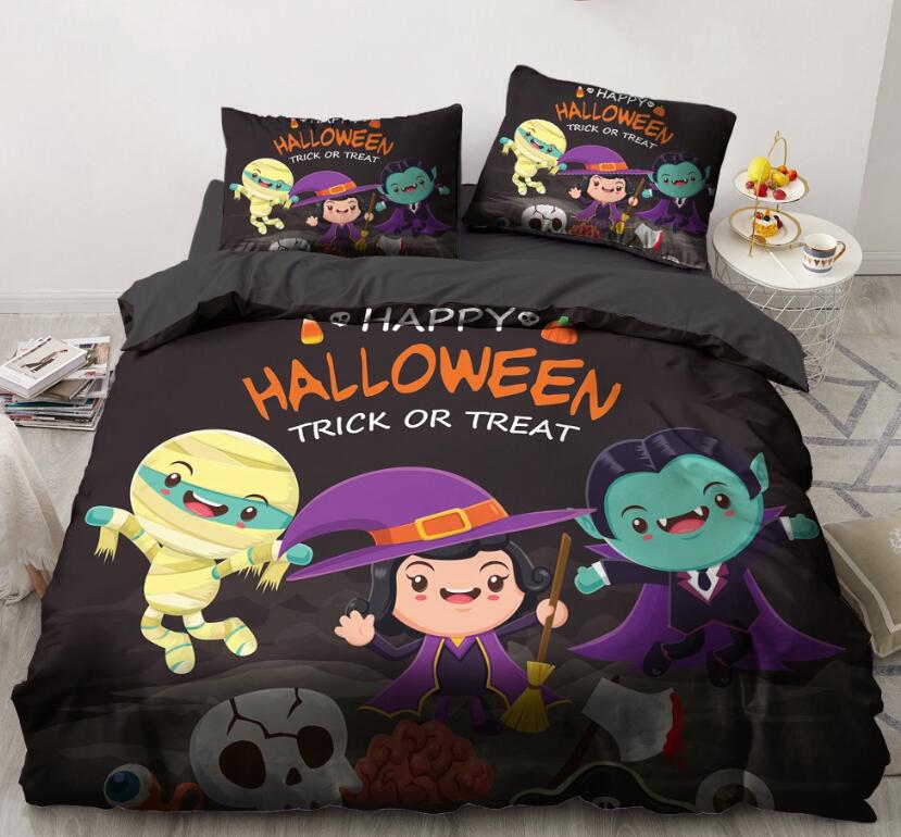 3D Cartoon Witch Vampire 8038 Bed Pillowcases Quilt