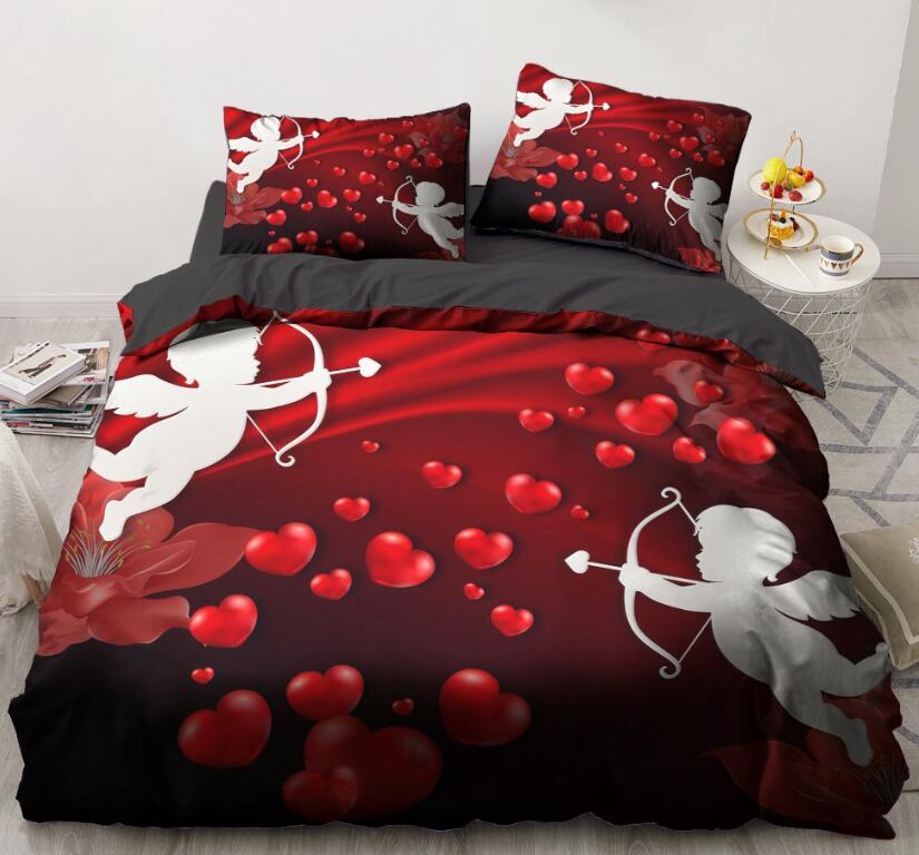 3D Love Cupid 9163 Bed Pillowcases Quilt