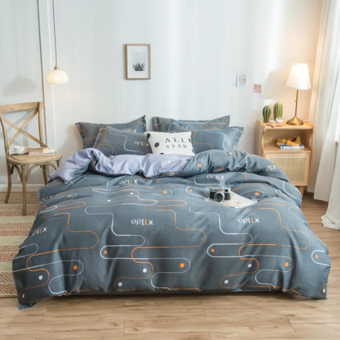 3D Dark Gray Bottom Curve 4068 Bed Pillowcases Quilt