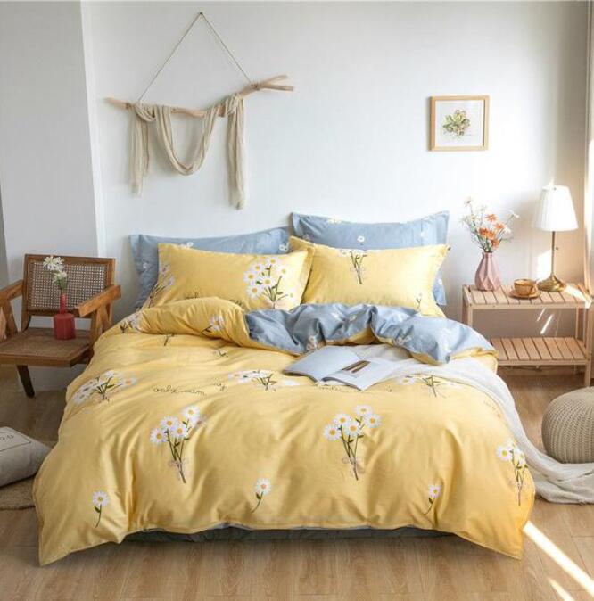 3D Small White Flowers On Yellow Background 4130 Bed Pillowcases Quilt