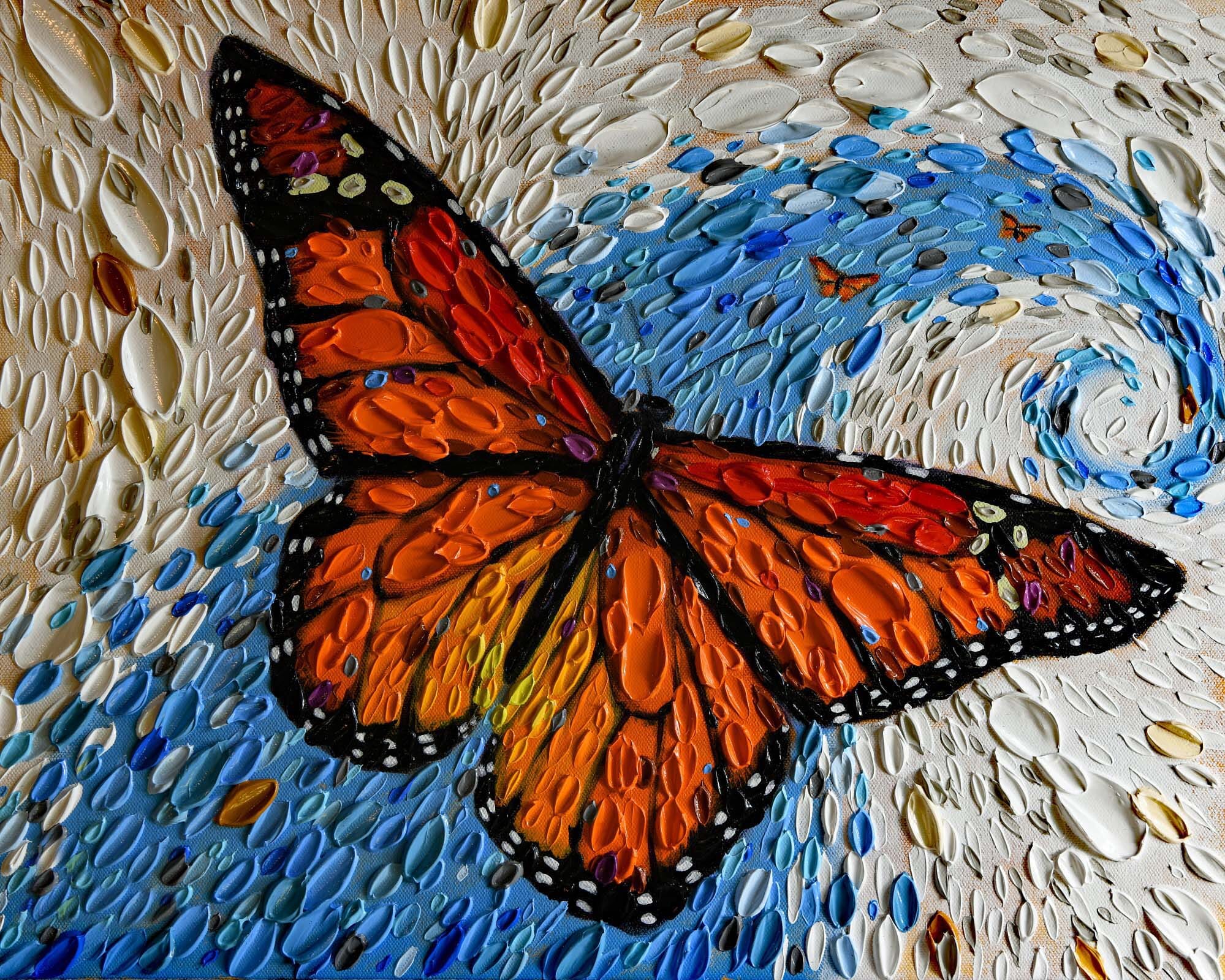 3D Painted Butterfly 029 Dena Tollefson Wall Sticker Wallpaper AJ Wallpaper 2 