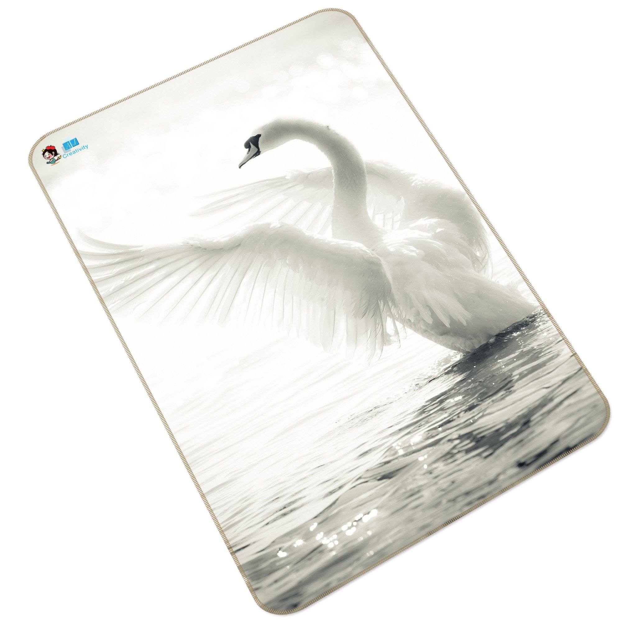 3D Sea White Swan 223 Non Slip Rug Mat Mat AJ Creativity Home 