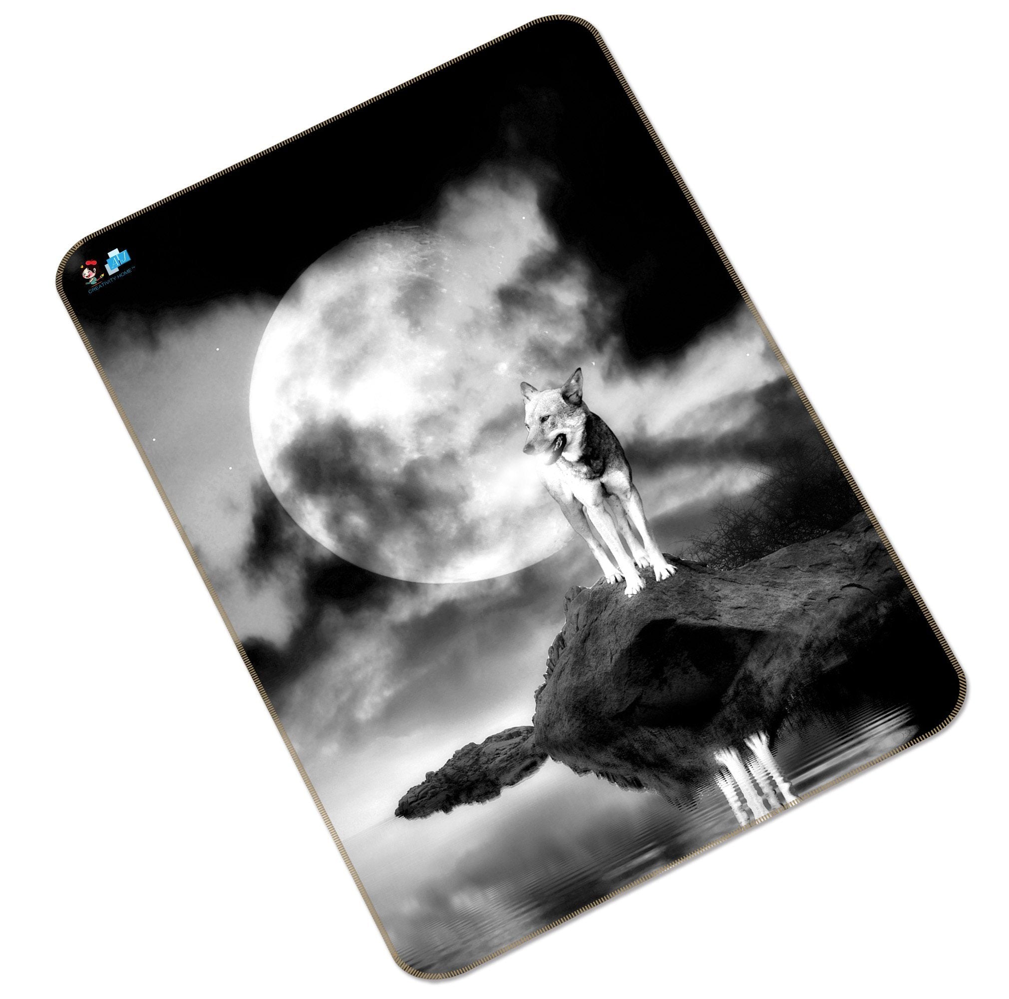 3D Lakeside Wolf 230 Non Slip Rug Mat Mat AJ Creativity Home 