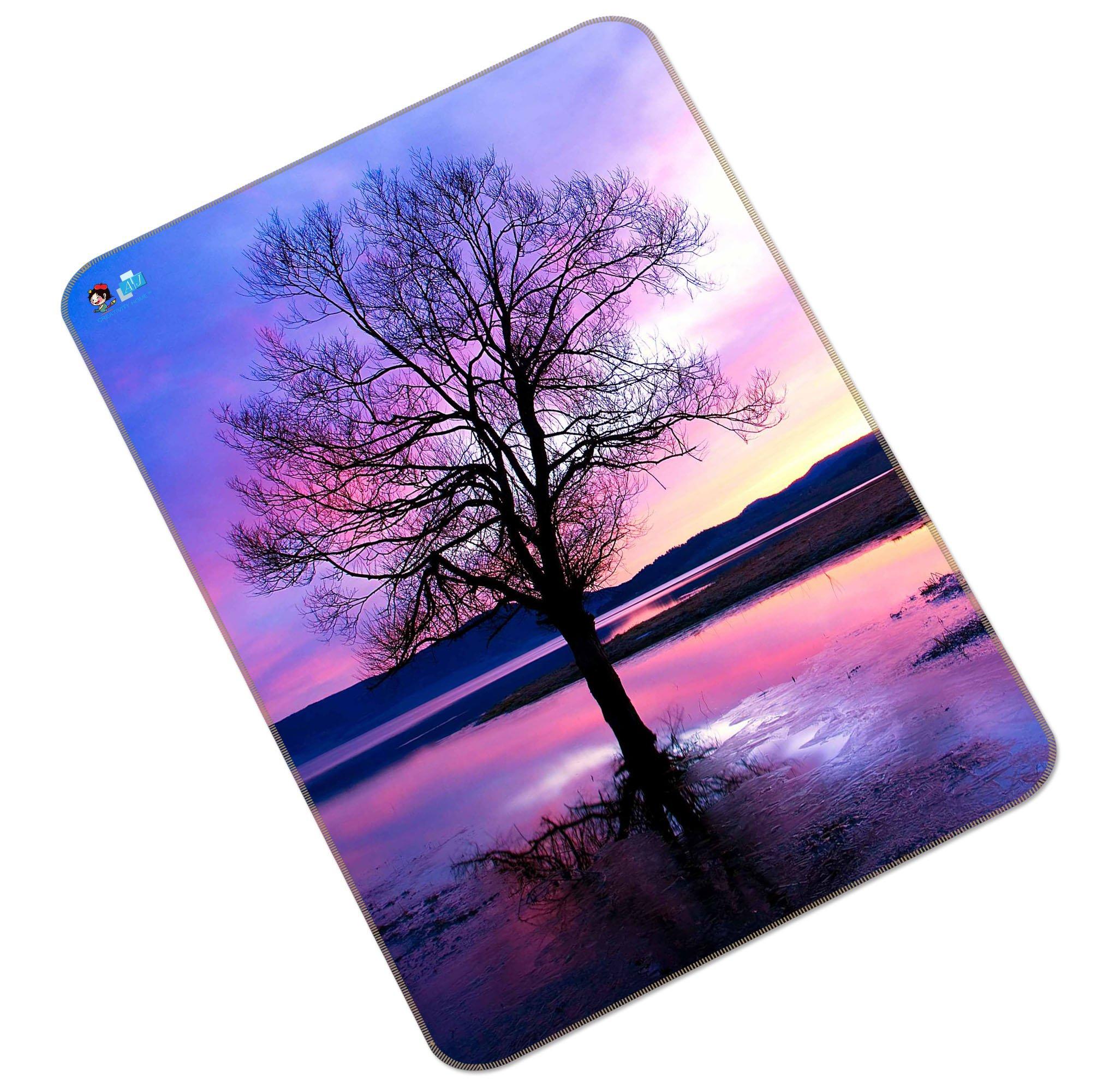3D Sunset Lake Tree 156 Non Slip Rug Mat Mat AJ Creativity Home 