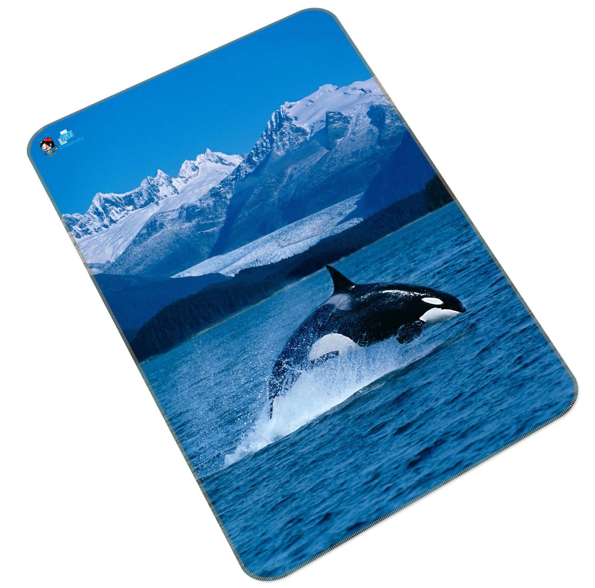 3D Mountain Sea Dolphin 219 Non Slip Rug Mat Mat AJ Creativity Home 