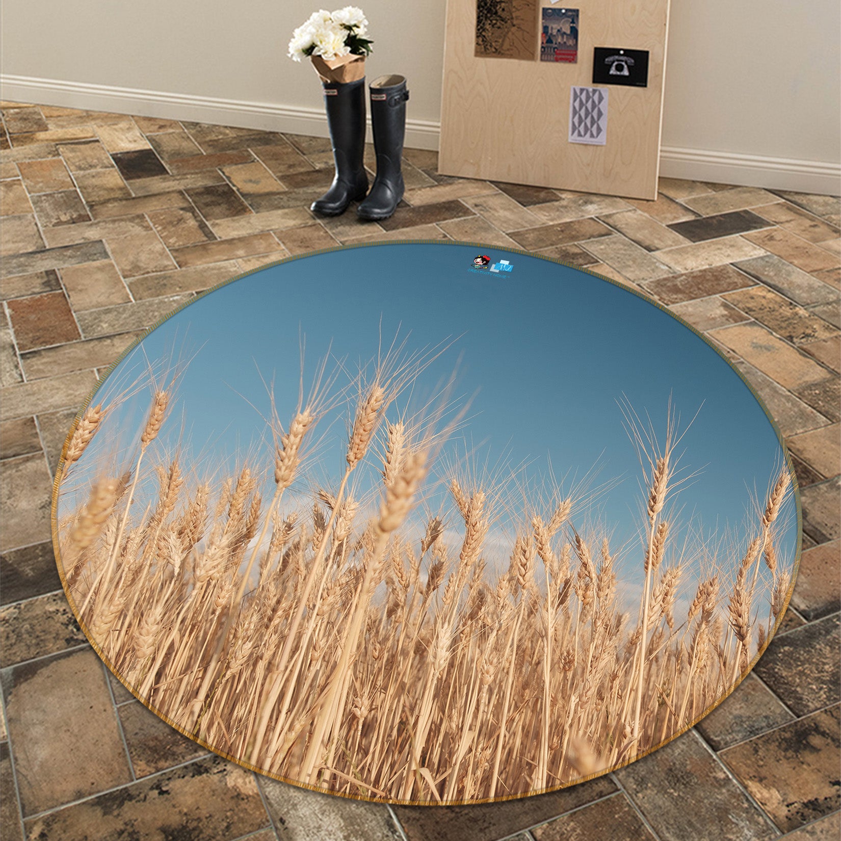 3D Grass 81097 Round Non Slip Rug Mat