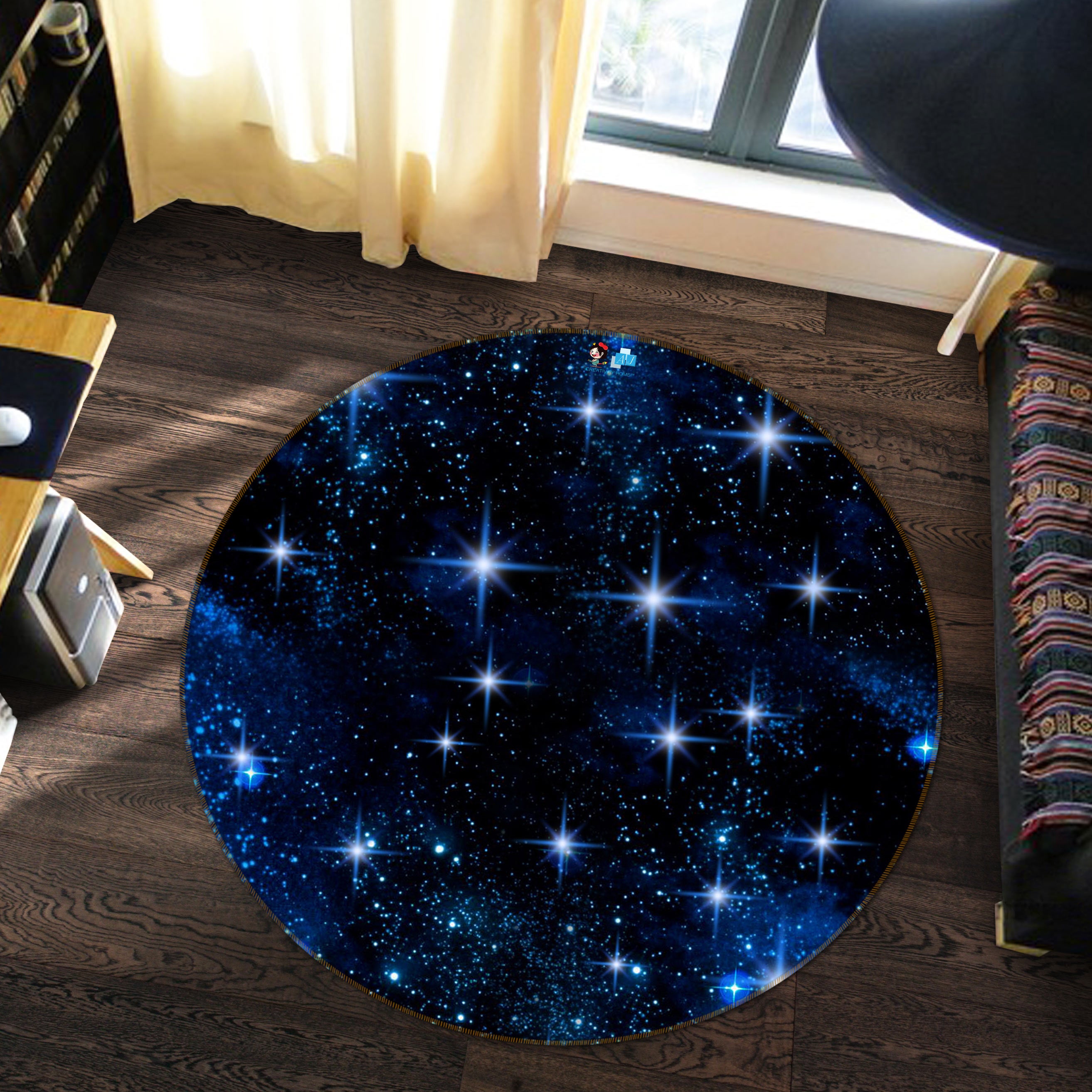 3D Starlight 81009 Round Non Slip Rug Mat
