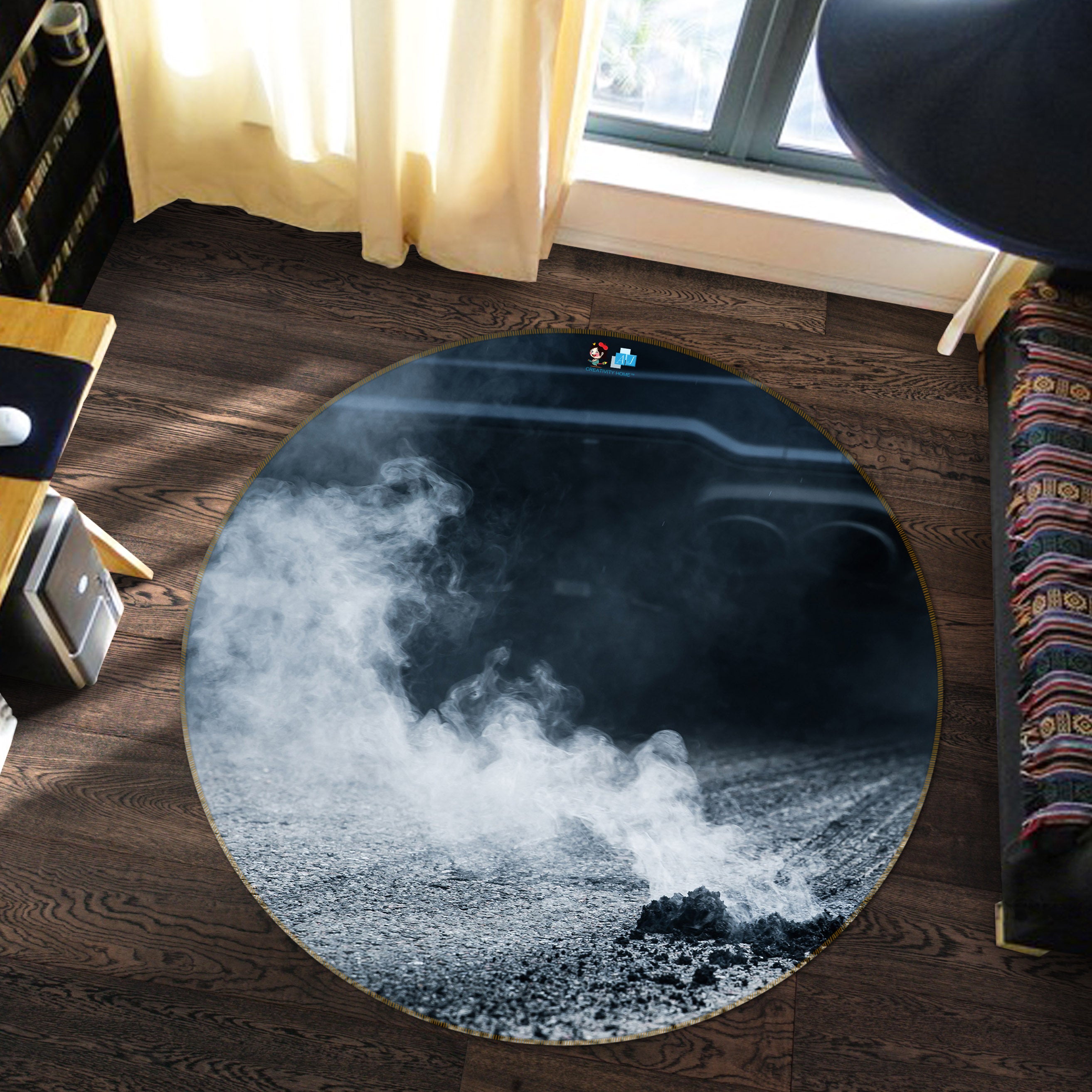 3D Smog 74196 Round Non Slip Rug Mat