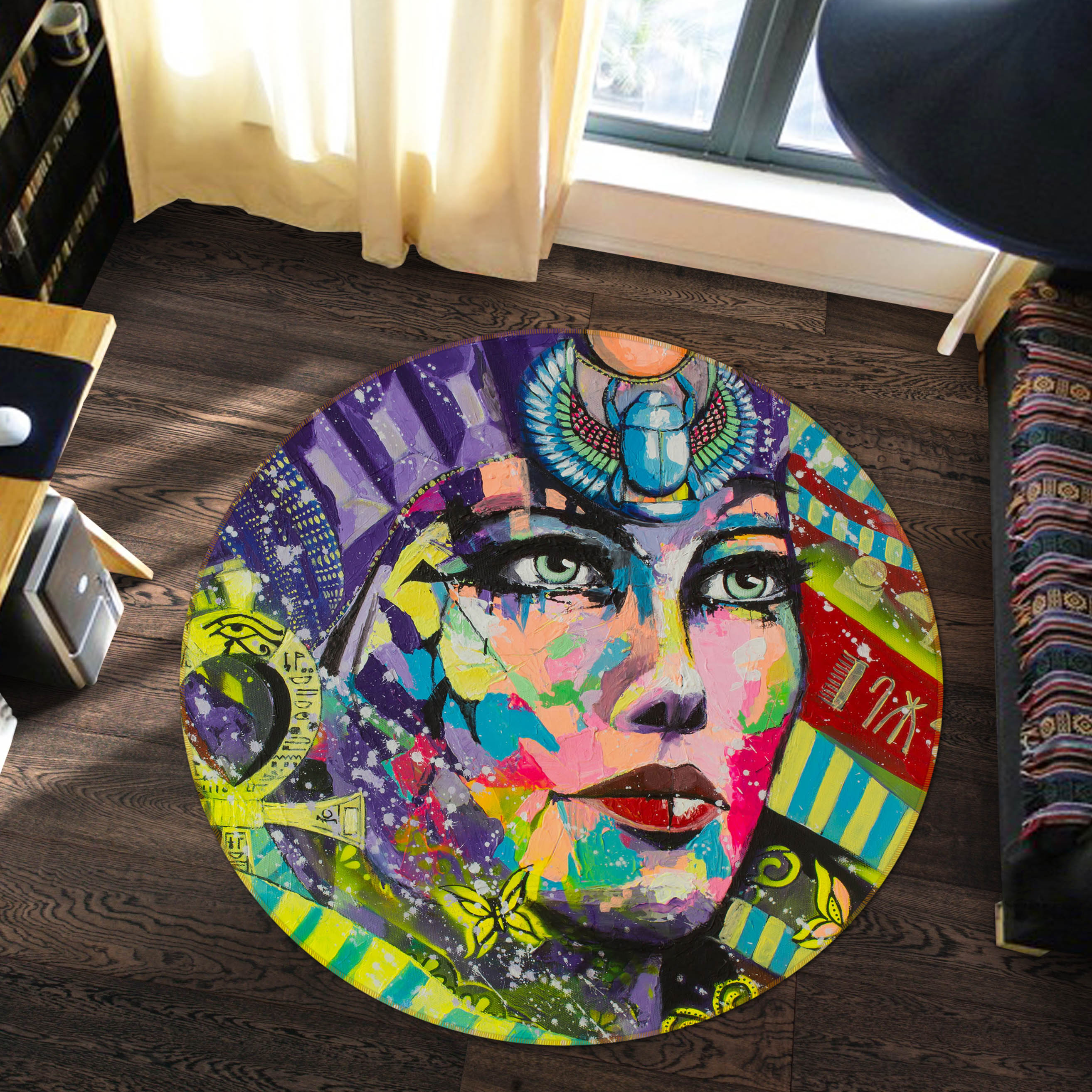 3D Beauty 36232 Round Non Slip Rug Mat