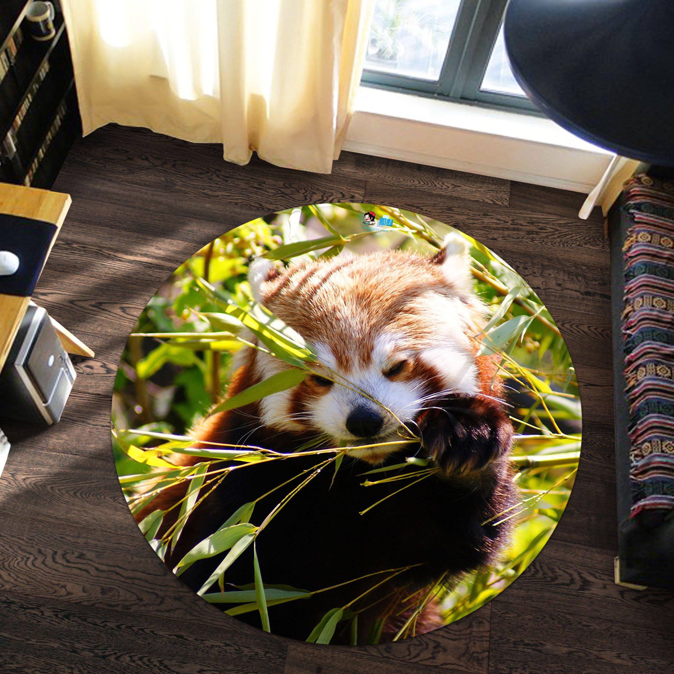 3D Red Panda 4163 Round Non Slip Rug Mat Mat AJ Creativity Home 