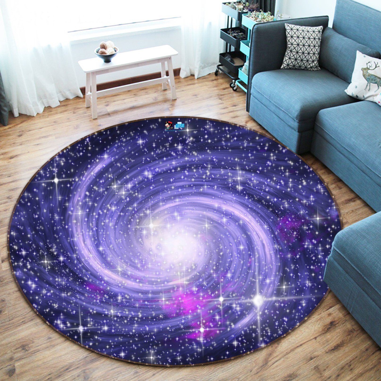 3D Whirlpool Stars 035 Round Non Slip Rug Mat Mat AJ Creativity Home 