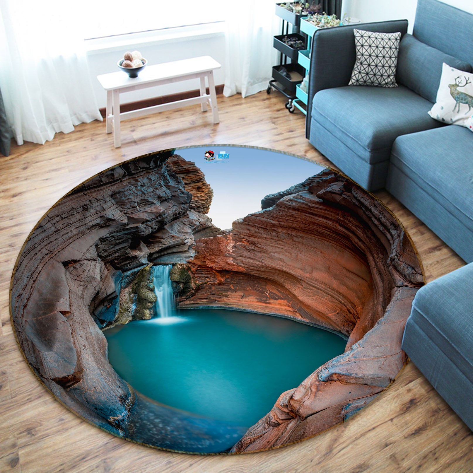 3D Pool 69189 Round Non Slip Rug Mat