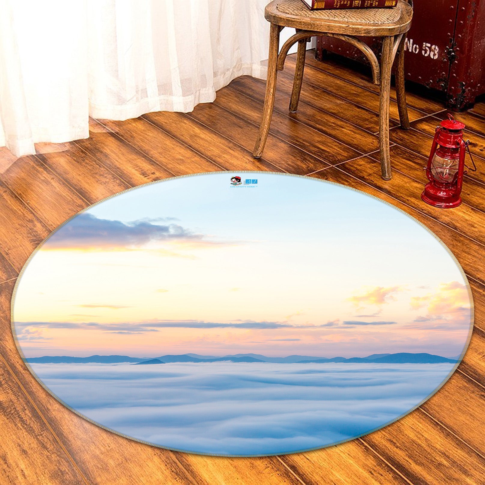 3D Sea Surface 81144 Round Non Slip Rug Mat