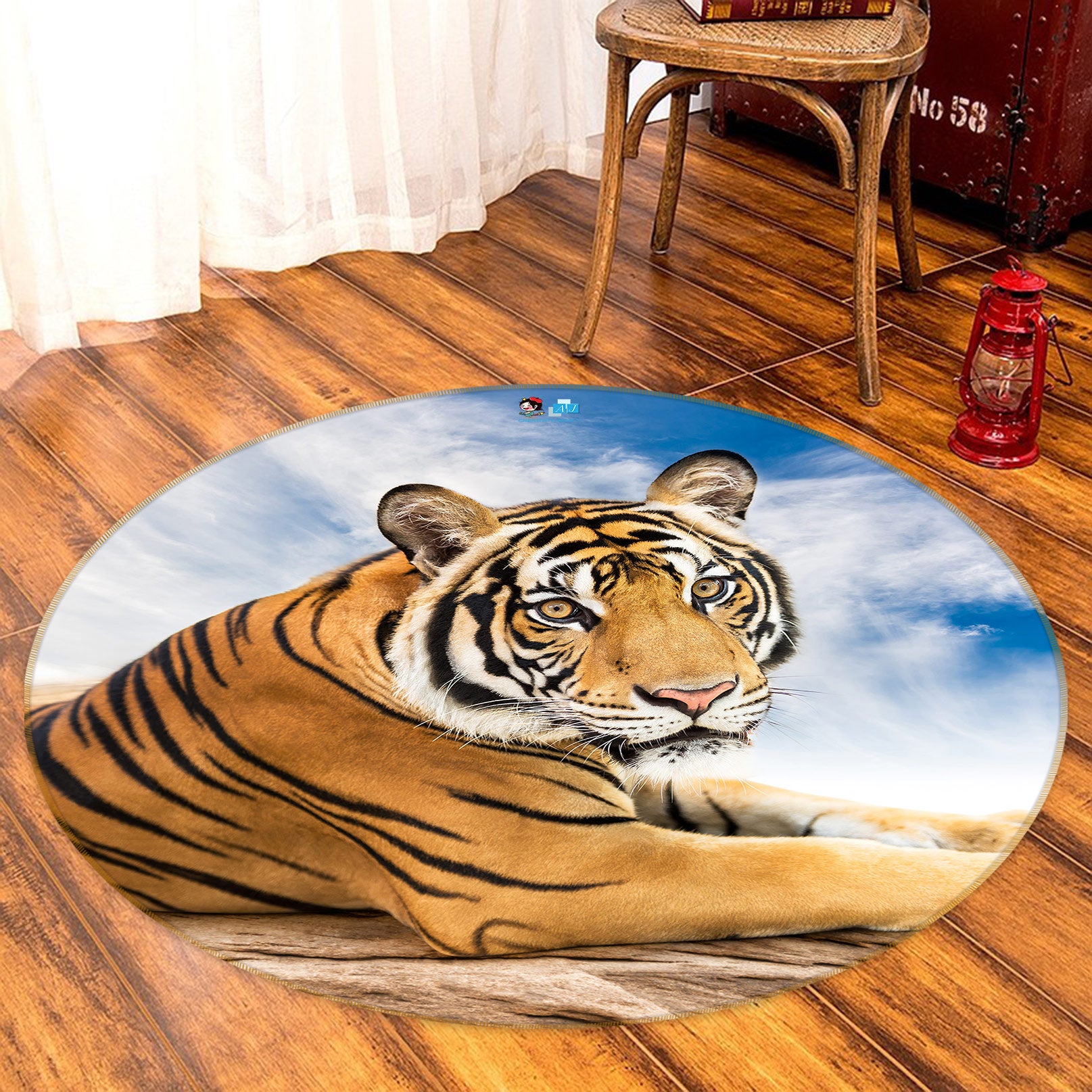 3D Tiger 81179 Round Non Slip Rug Mat