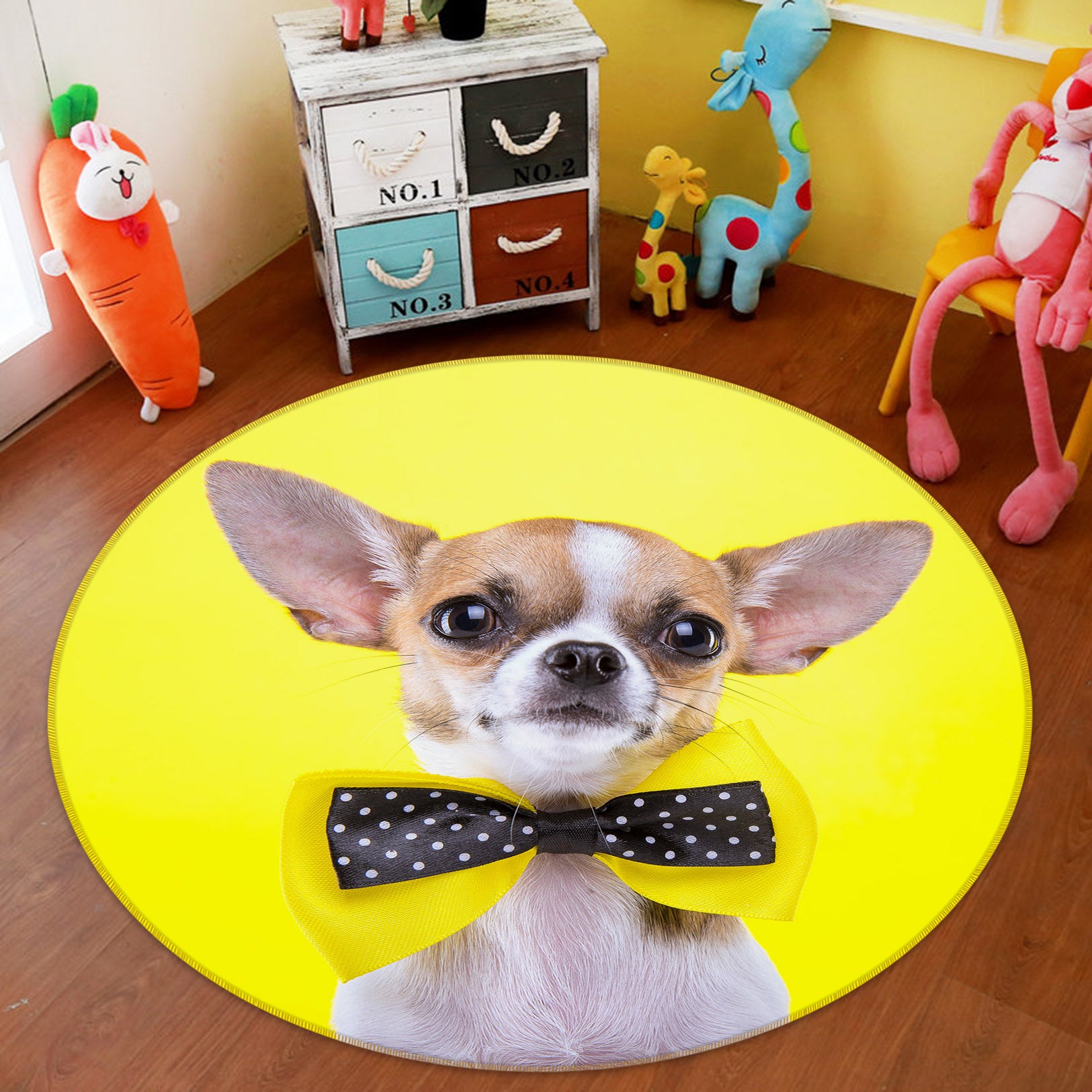 3D Puppy 29091 Round Non Slip Rug Mat