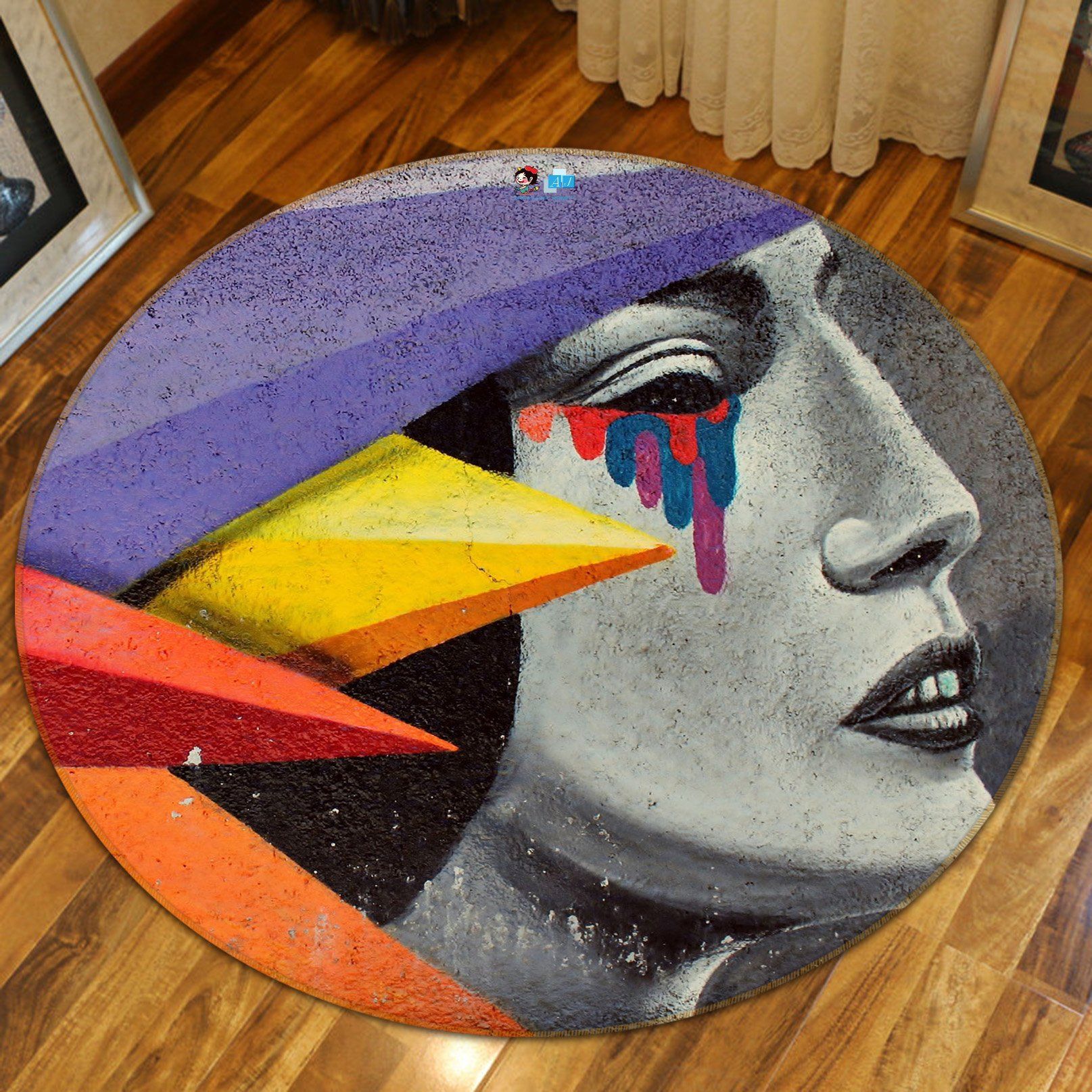 3D Colorful Tears 171 Round Non Slip Rug Mat Mat AJ Creativity Home 