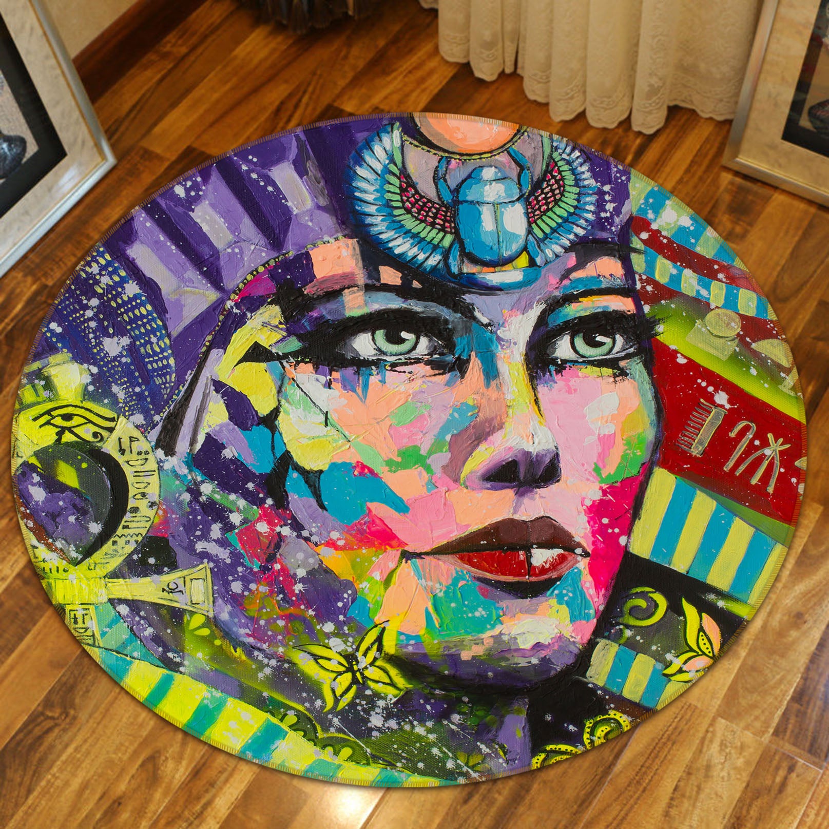 3D Beauty 36232 Round Non Slip Rug Mat