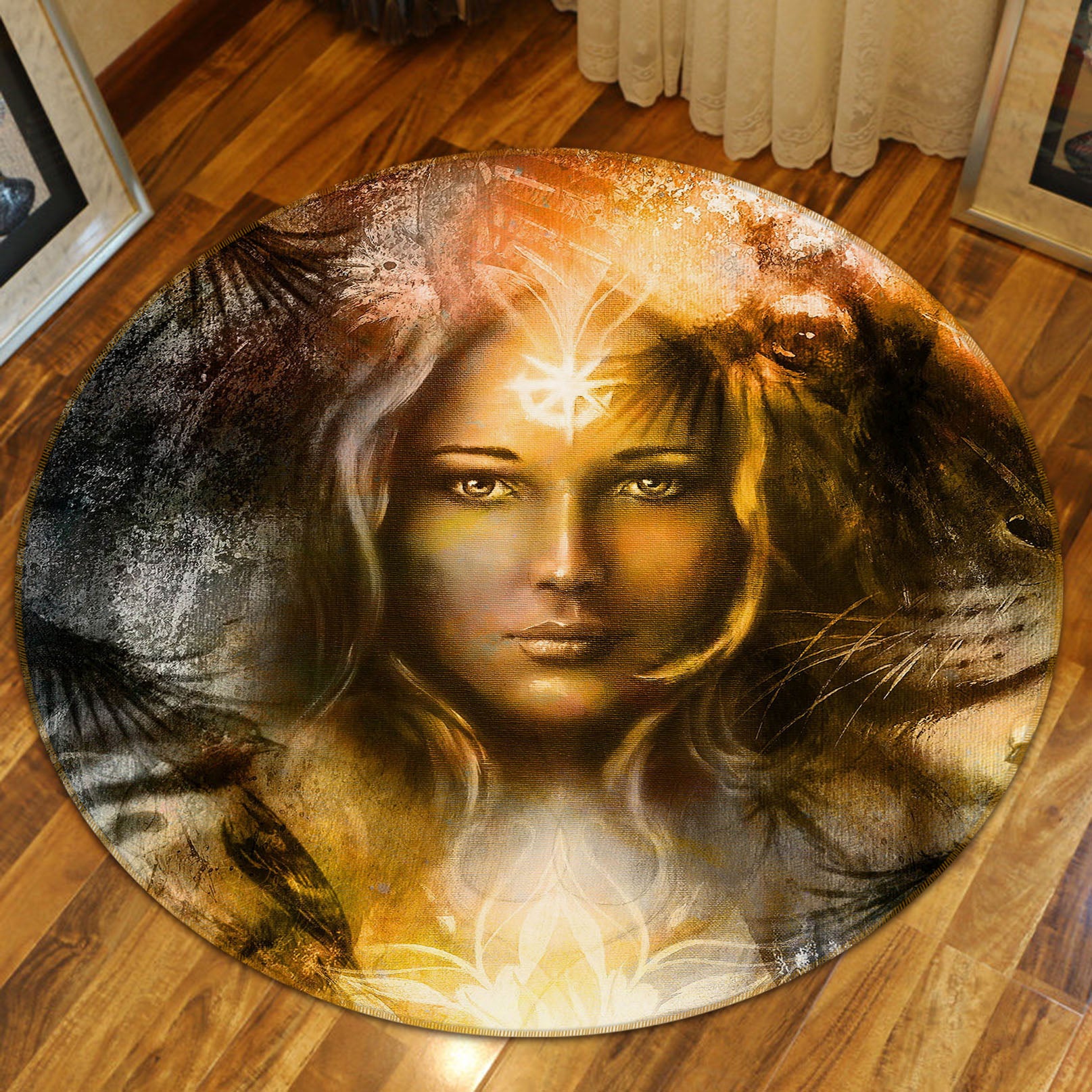 3D Girl 36238 Round Non Slip Rug Mat