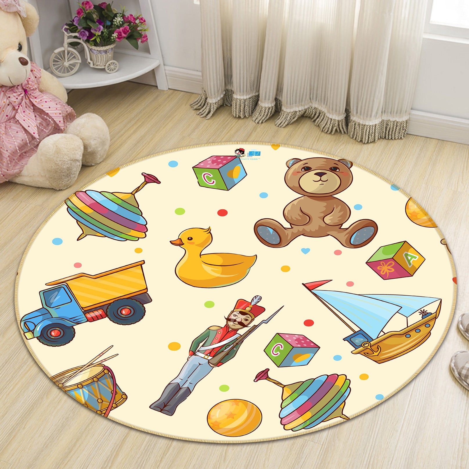 3D Toys 81150 Round Non Slip Rug Mat