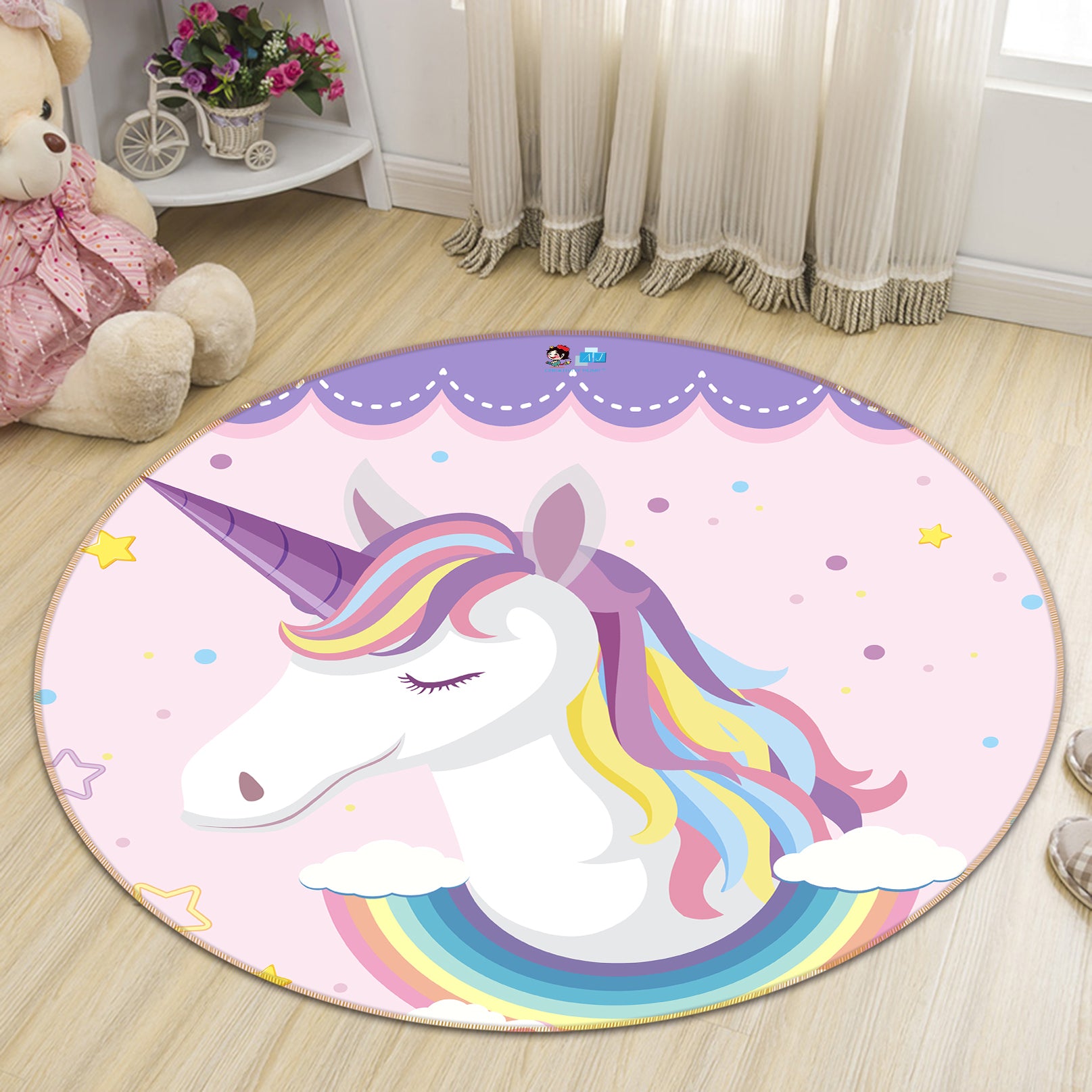3D Unicorn 81145 Round Non Slip Rug Mat