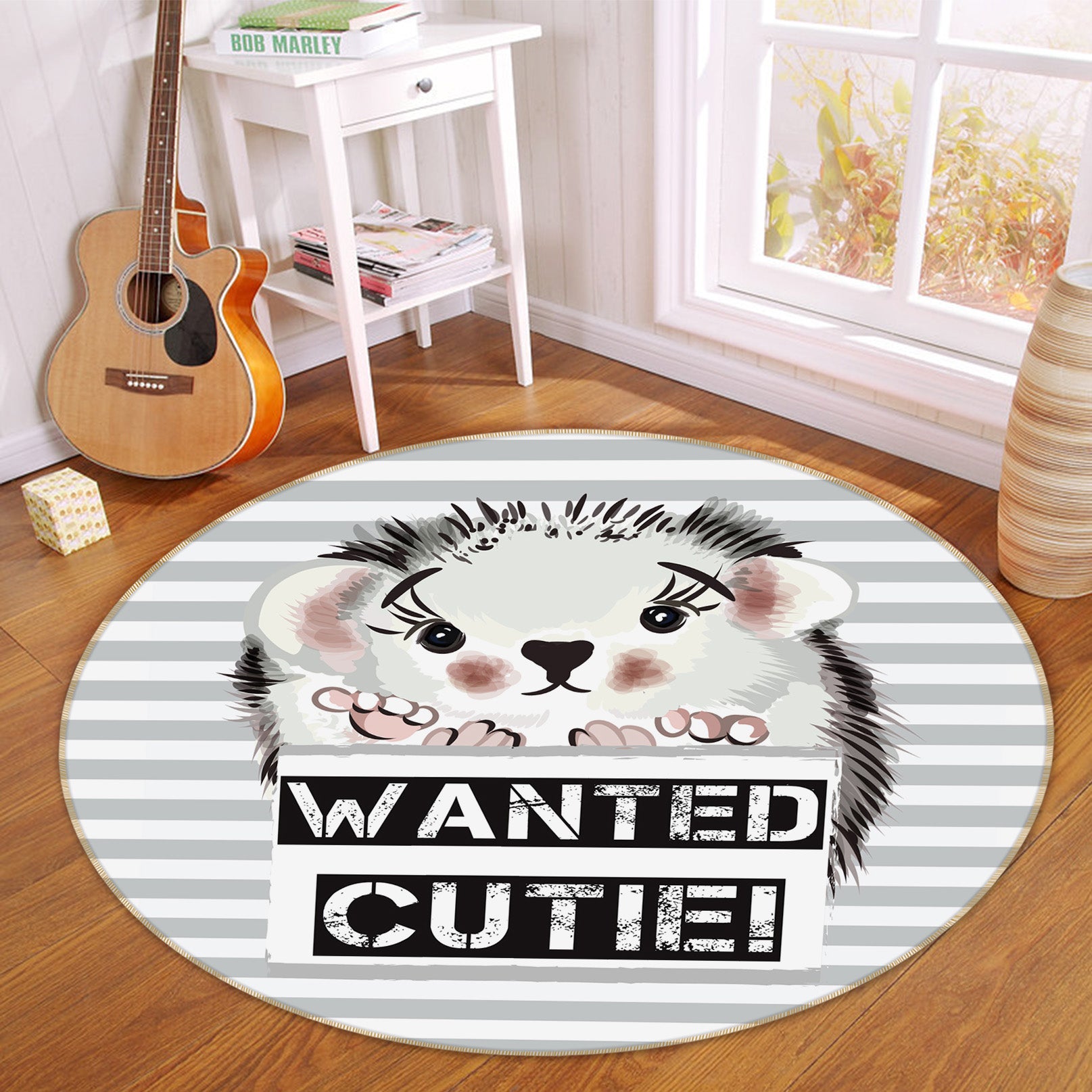 3D Hedgehog 29064 Round Non Slip Rug Mat