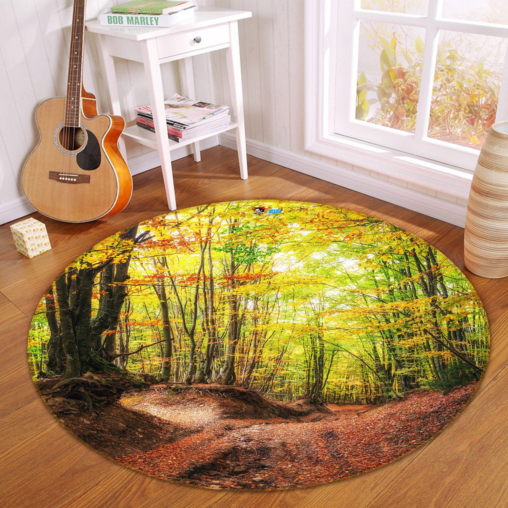 3D Forest 71264 Round Non Slip Rug Mat
