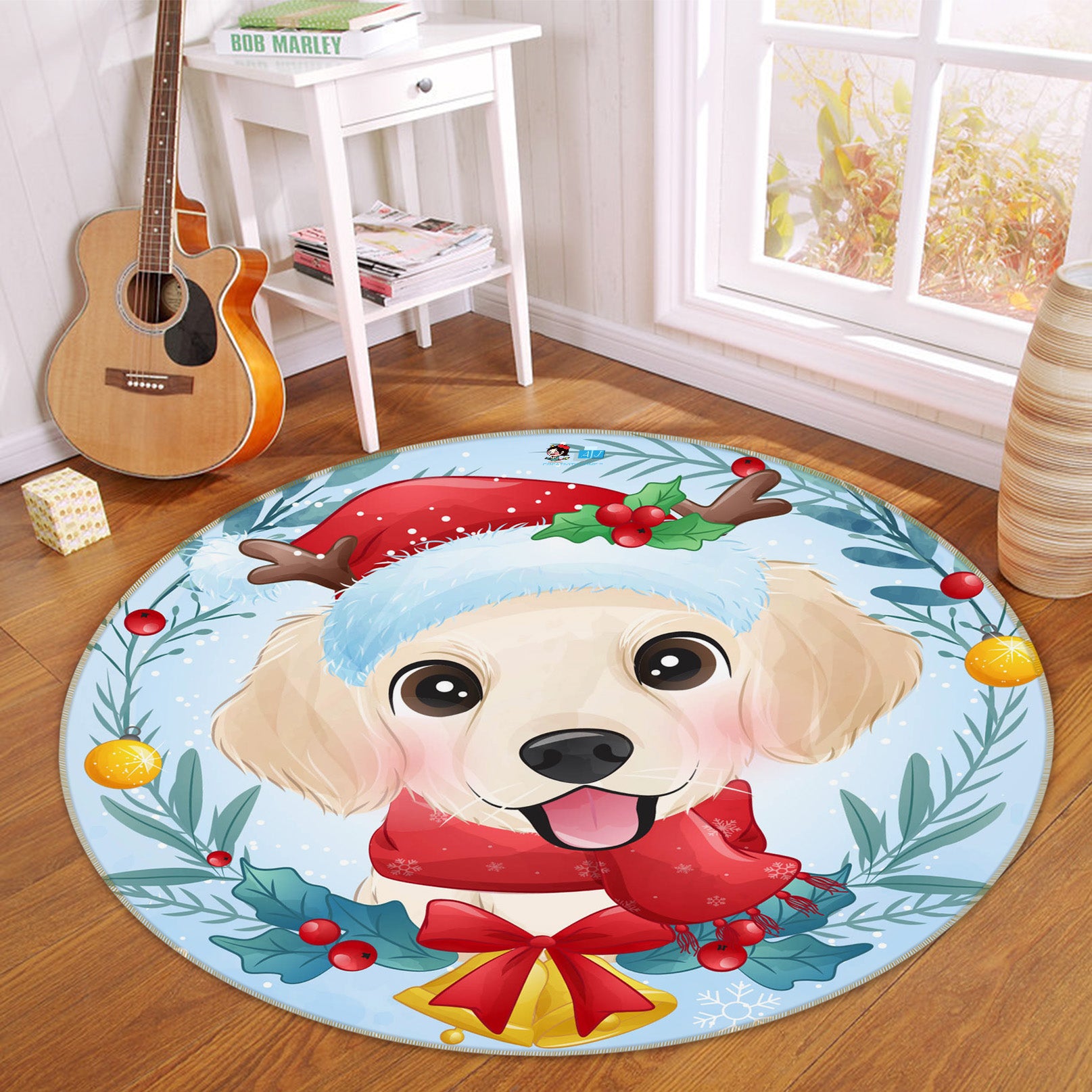 3D Dog 75136 Round Non Slip Rug Mat