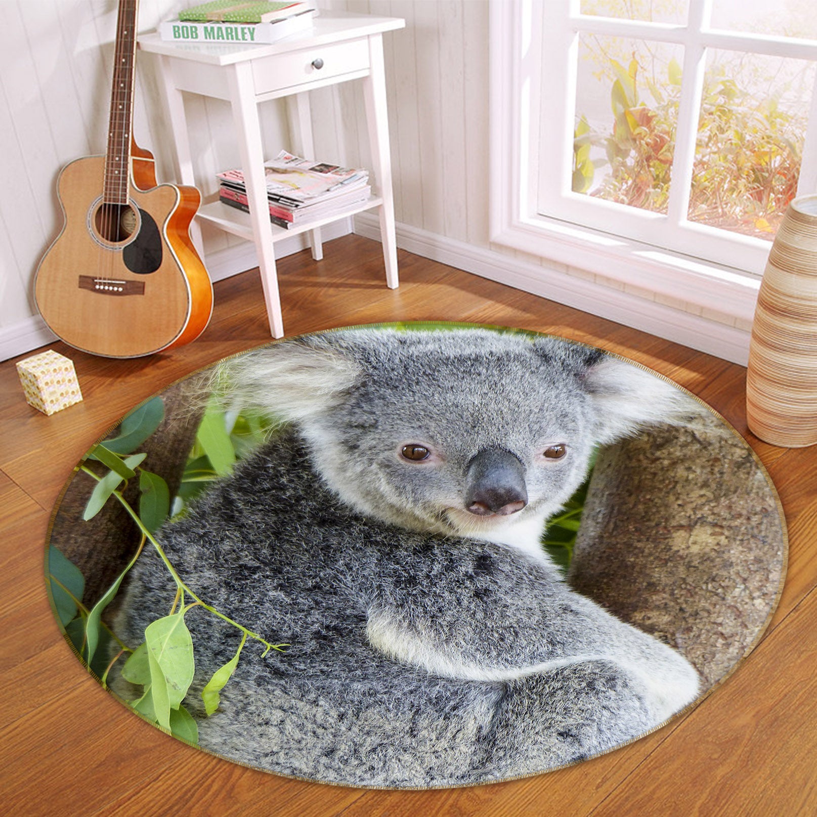 3D Koala 37192 Animal Round Non Slip Rug Mat