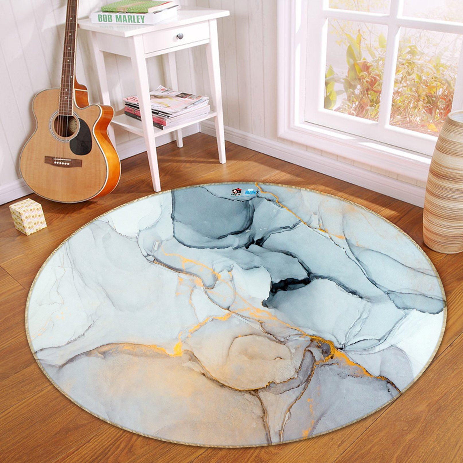 3D Color Mosaic 7362 Round Non Slip Rug Mat Mat AJ Creativity Home 