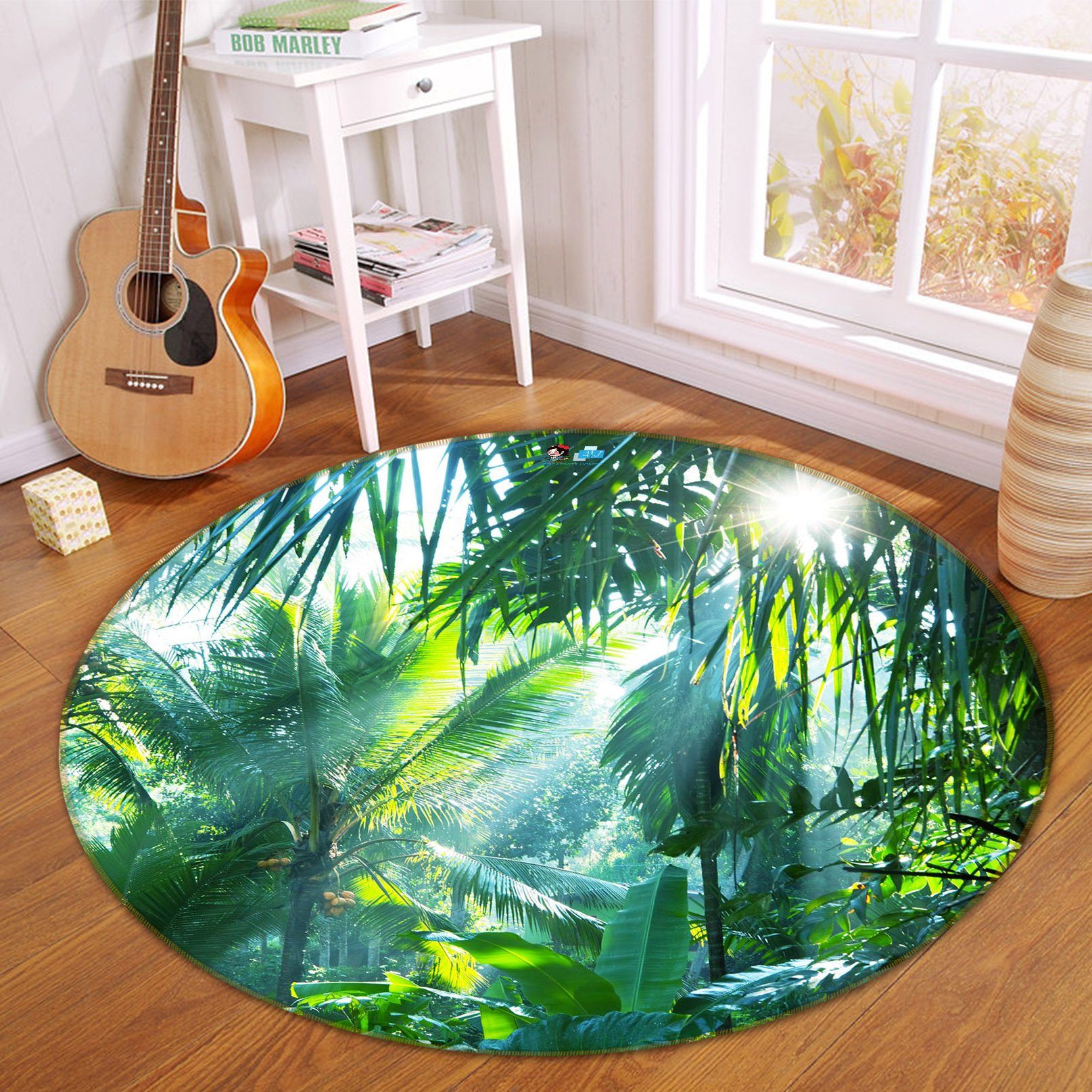 3D Sunshine Coconut Grove 343 Round Non Slip Rug Mat Mat AJ Creativity Home 