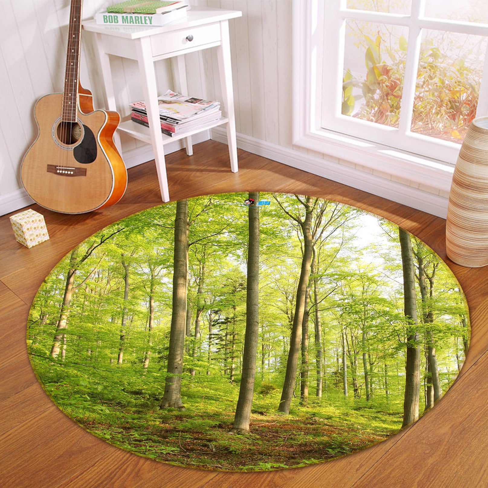 3D Forest 72079 Round Non Slip Rug Mat