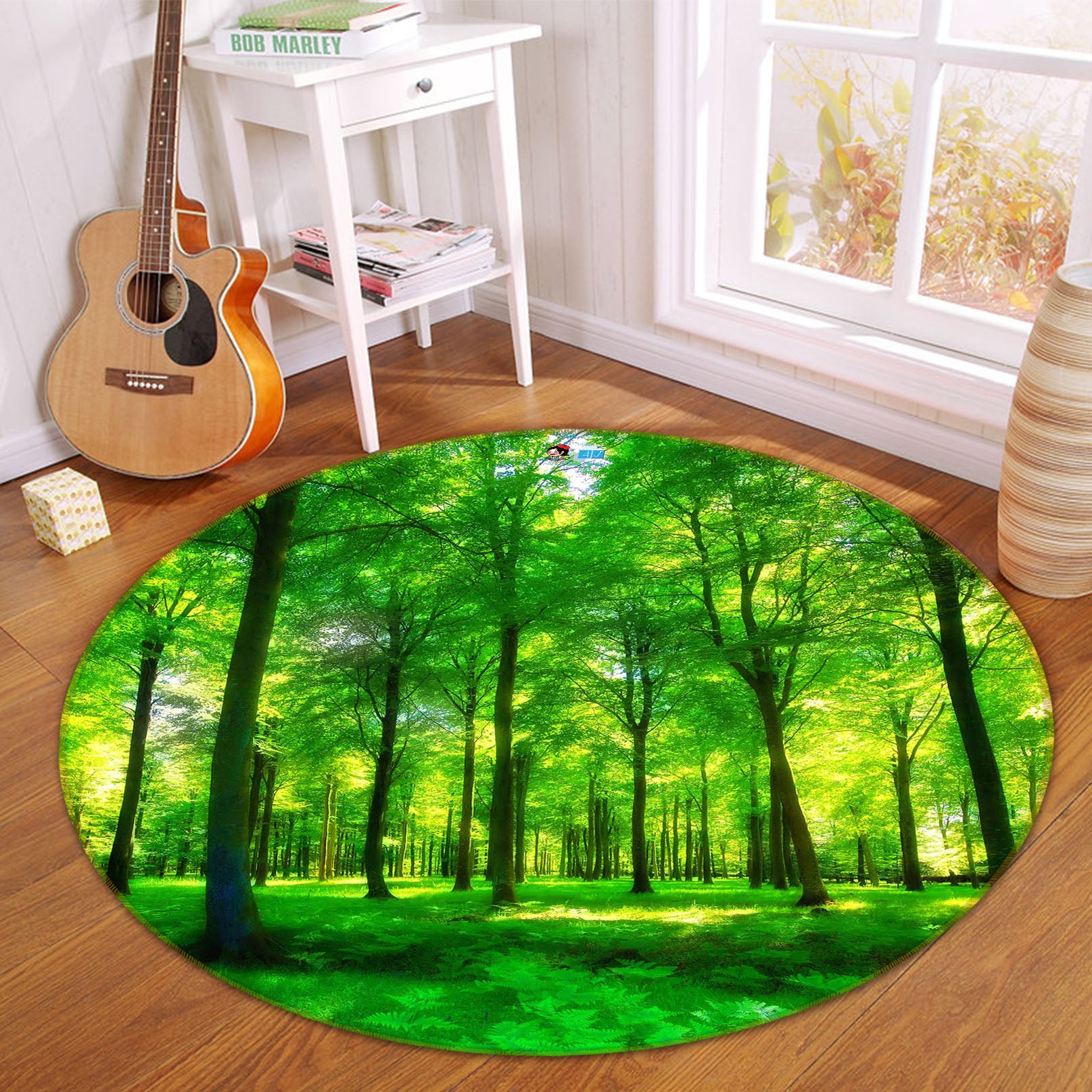 3D Forest 66180 Round Non Slip Rug Mat