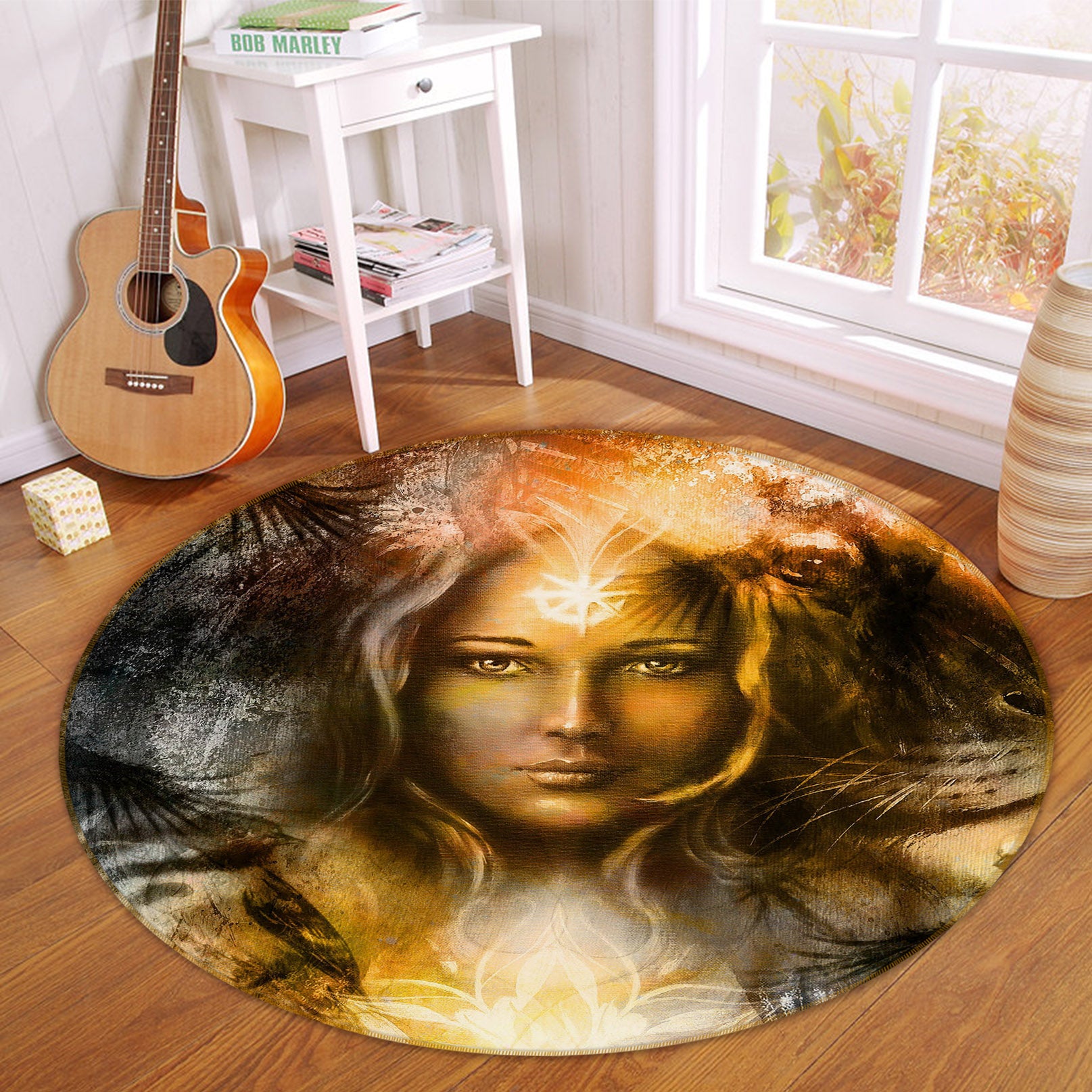 3D Girl 36238 Round Non Slip Rug Mat