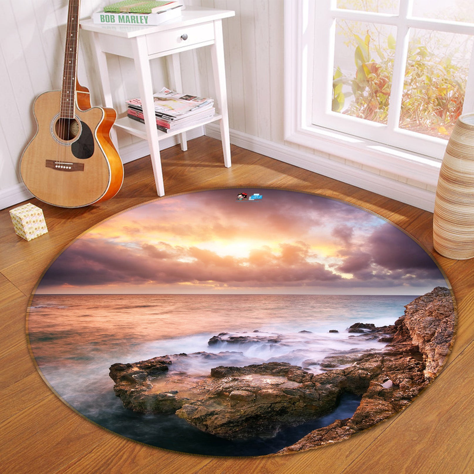 3D Stone 66200 Round Non Slip Rug Mat