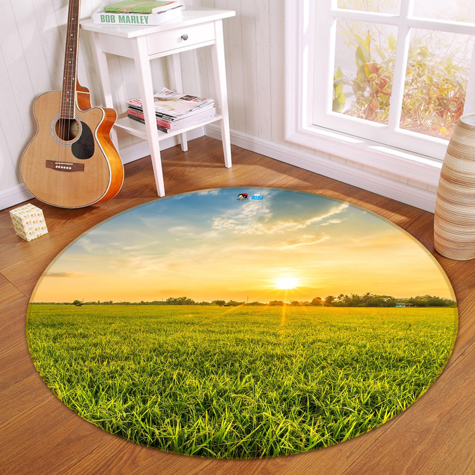 3D Grass 81083 Round Non Slip Rug Mat