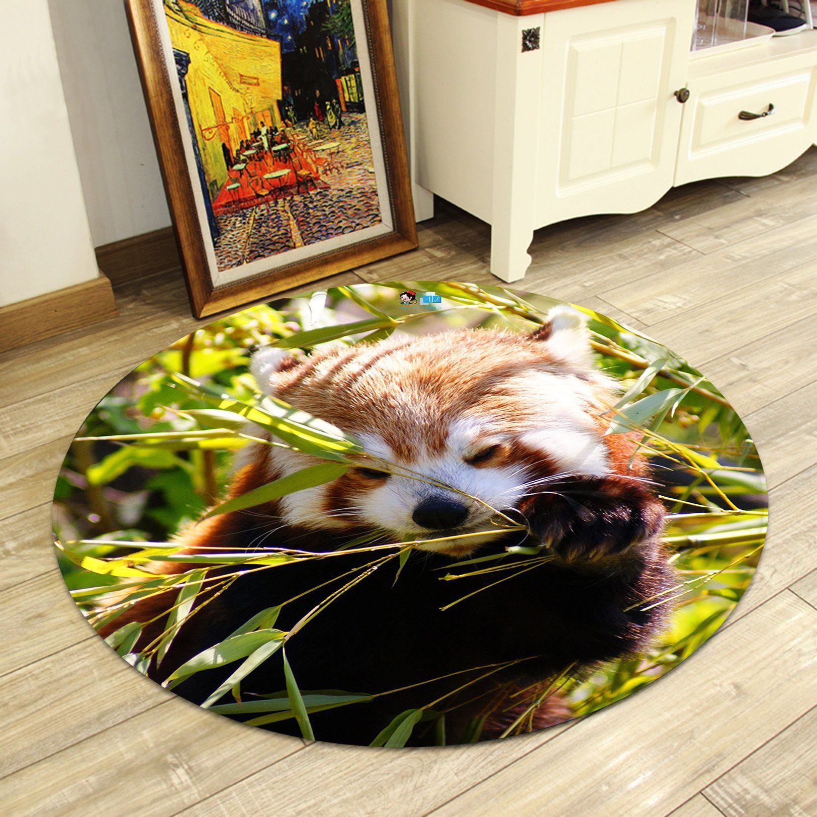 3D Red Panda 4163 Round Non Slip Rug Mat Mat AJ Creativity Home 
