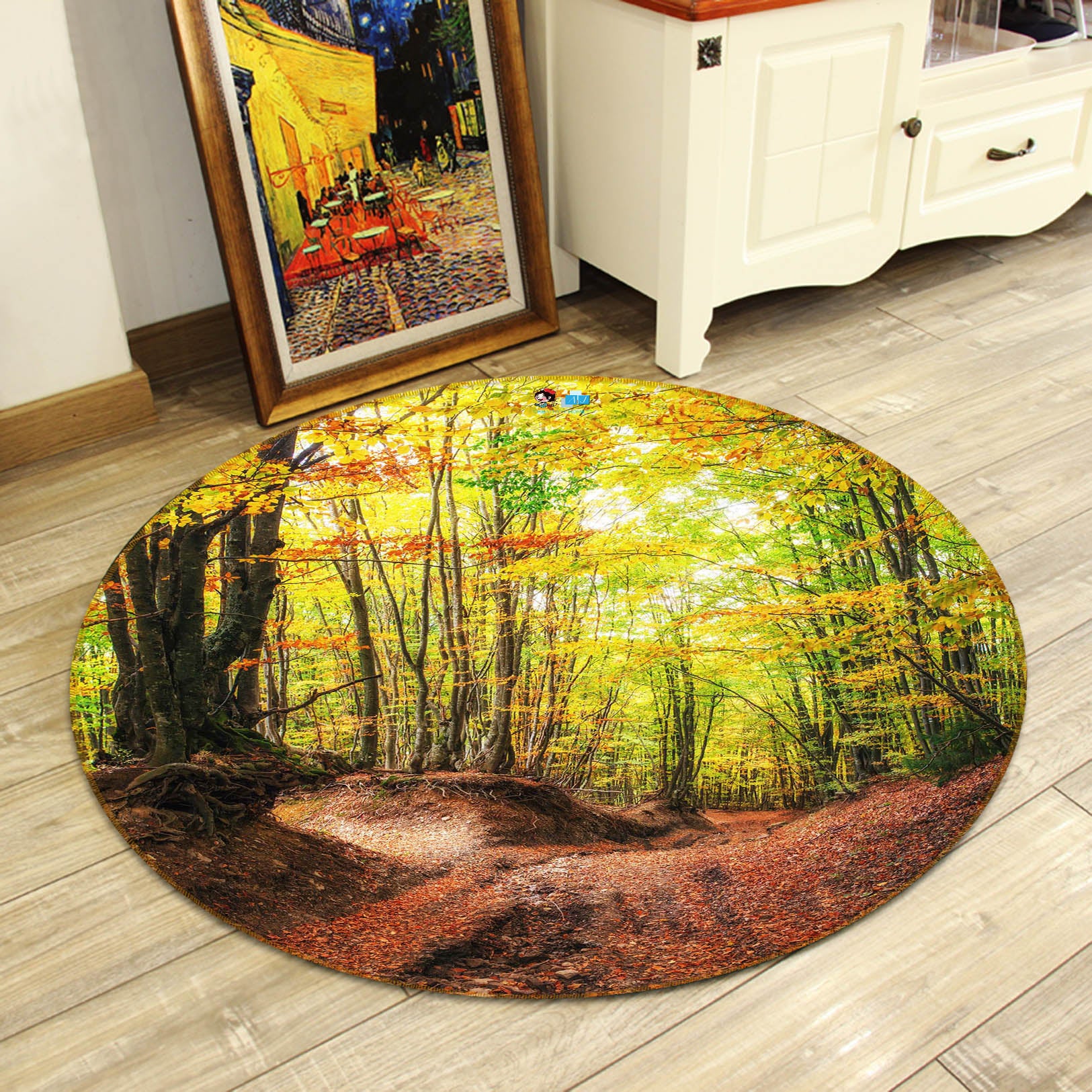 3D Forest 71264 Round Non Slip Rug Mat