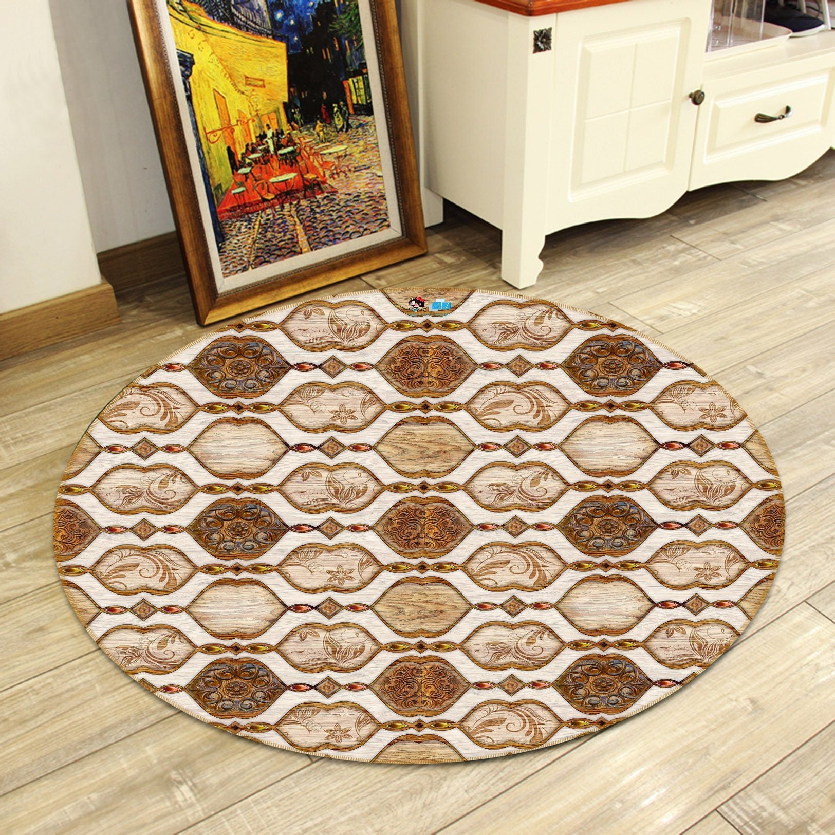3D Classical Pattern 2558 Round Non Slip Rug Mat Mat AJ Creativity Home 