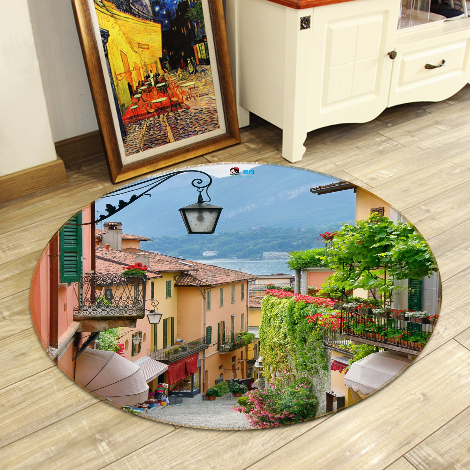 3D Town House 72040 Round Non Slip Rug Mat