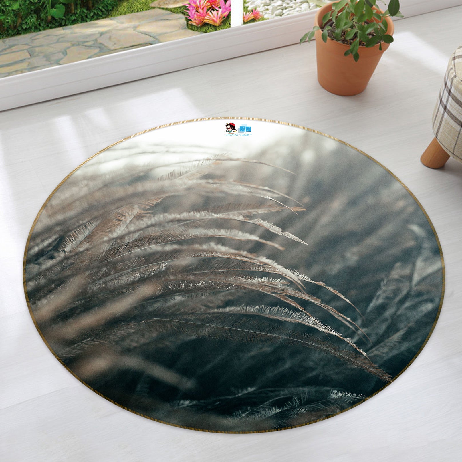 3D Clump 81203 Round Non Slip Rug Mat