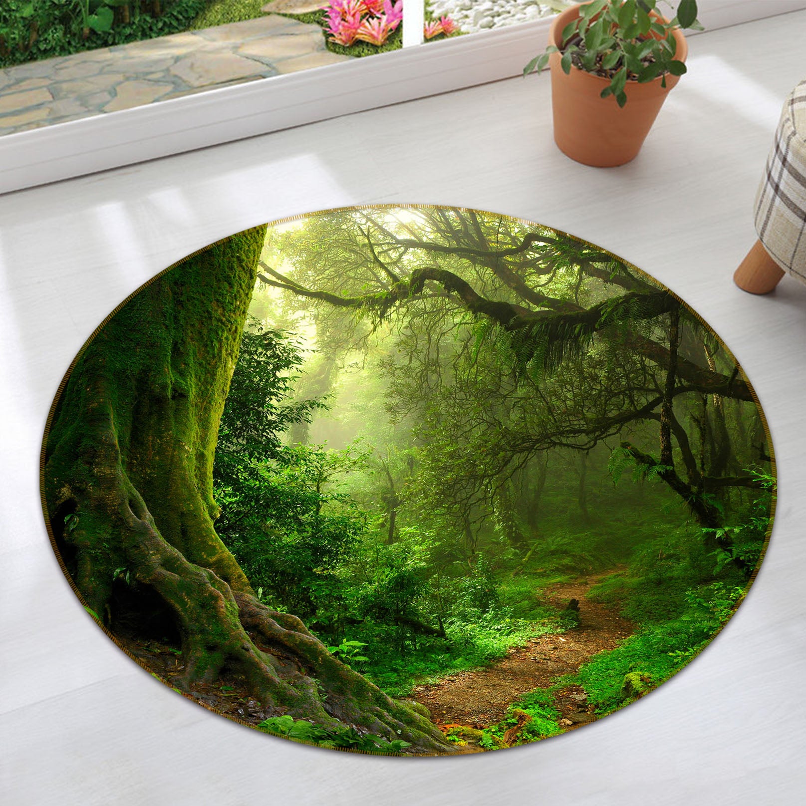 3D Grove 71217 Round Non Slip Rug Mat