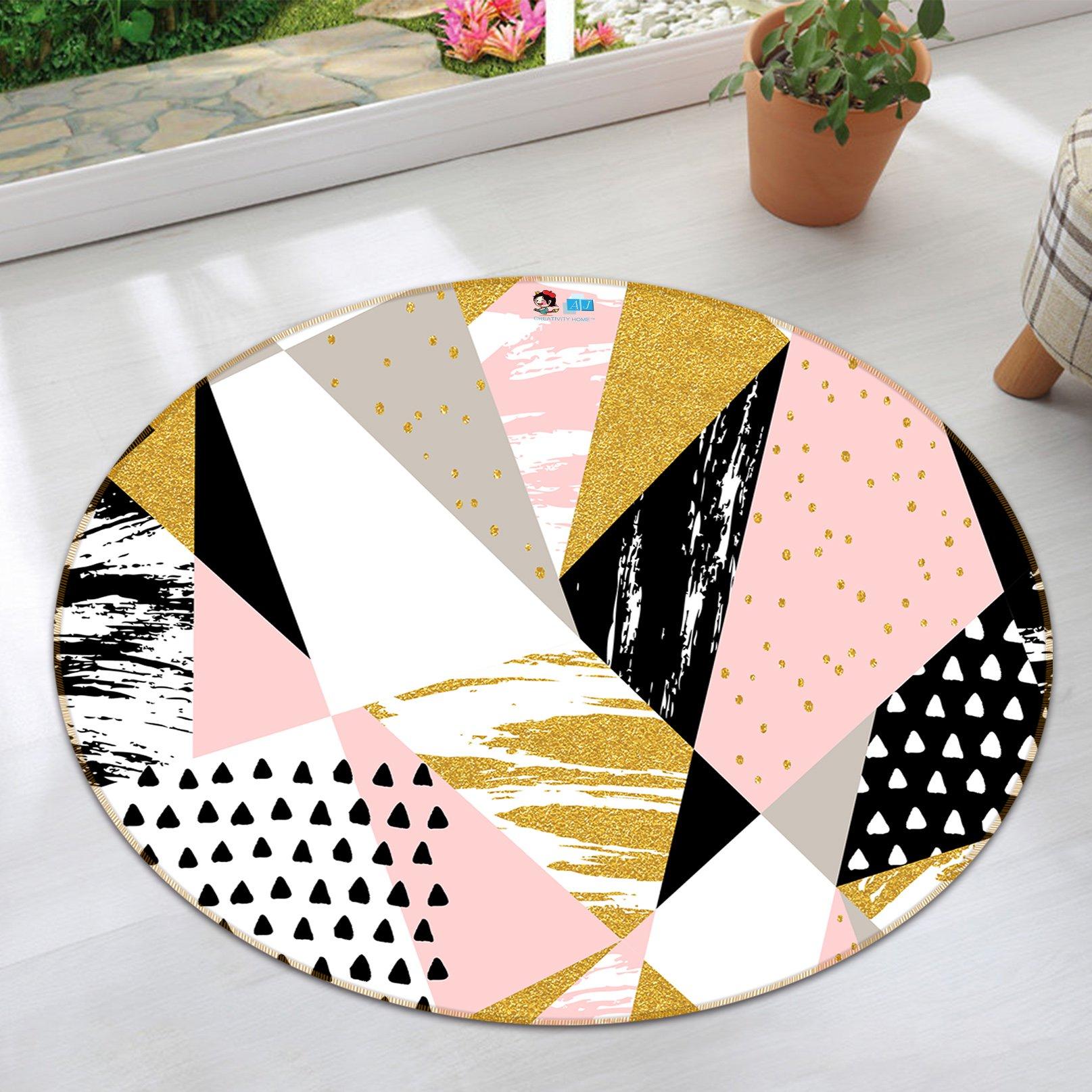 3D Pink Stitching 3426 Round Non Slip Rug Mat Mat AJ Creativity Home 