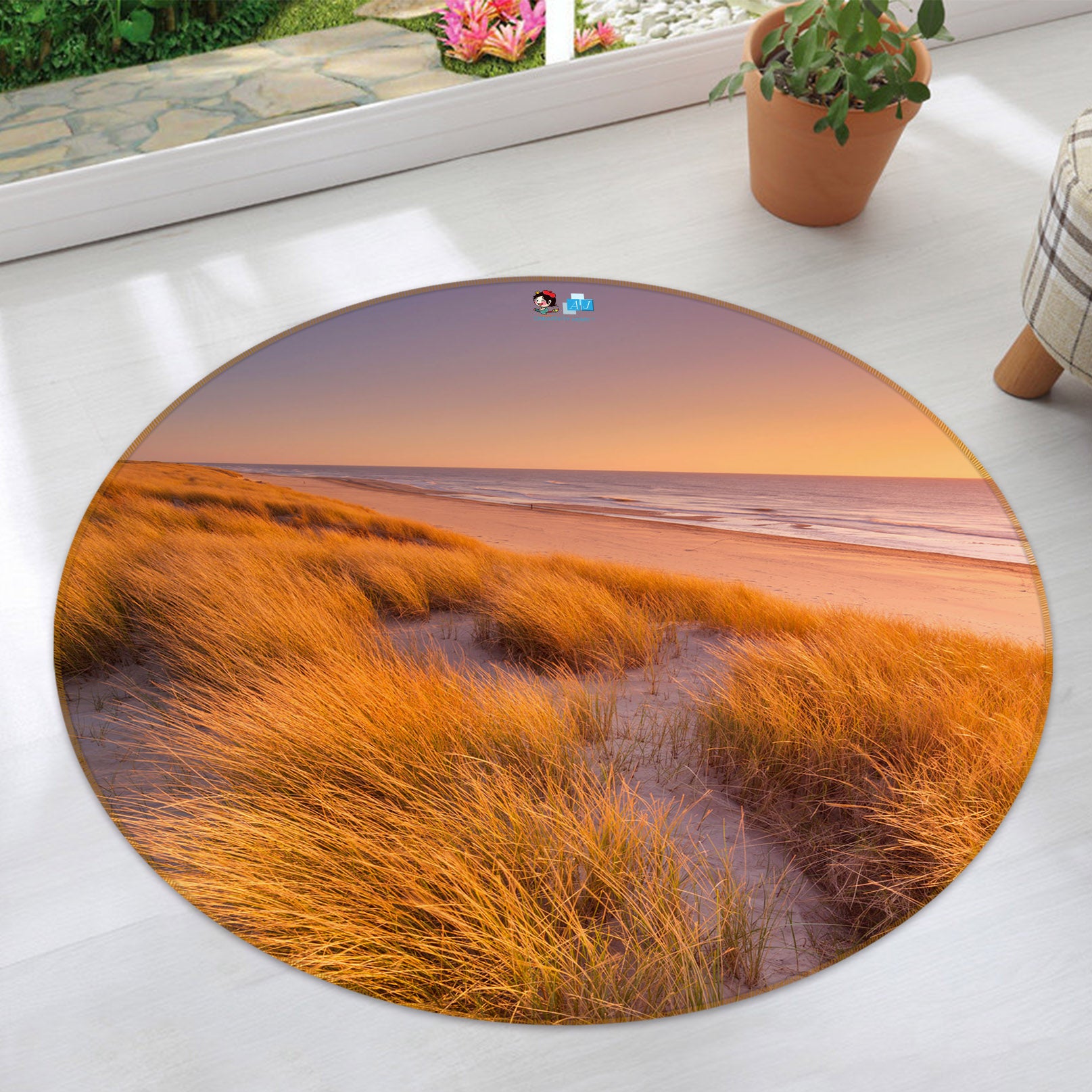 3D Grass 69202 Round Non Slip Rug Mat