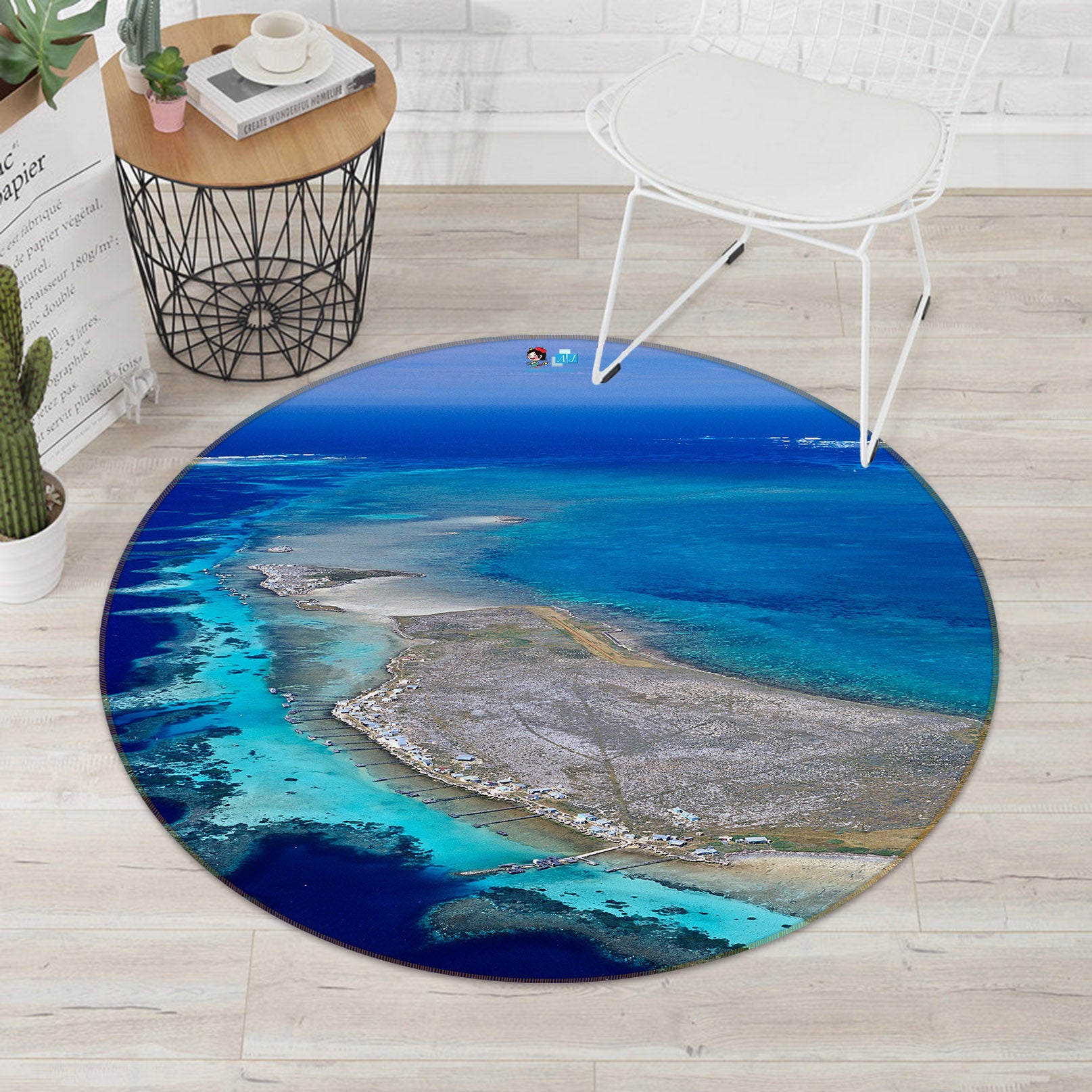 3D Coastal 74026 Round Non Slip Rug Mat