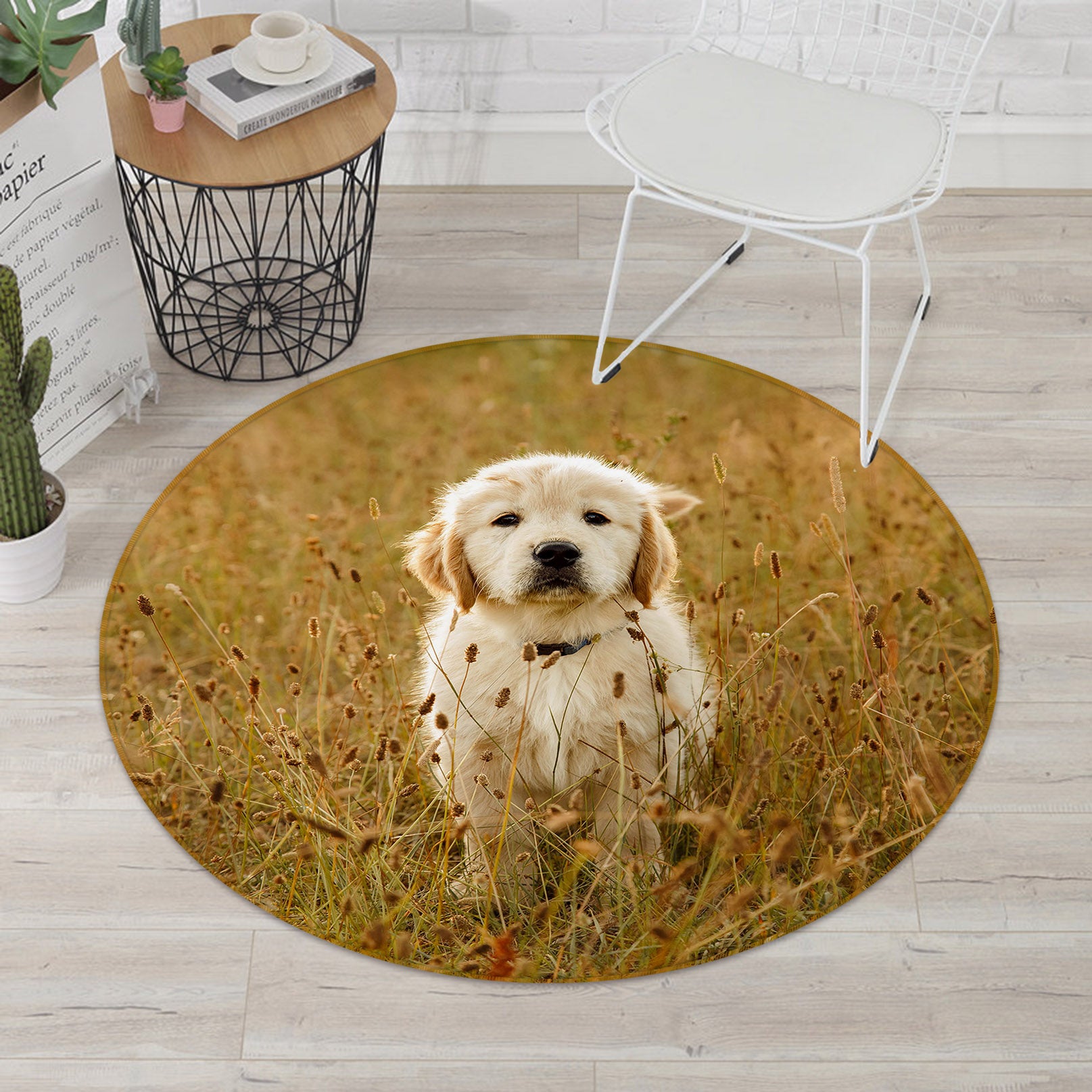 3D Puppy 29042 Round Non Slip Rug Mat