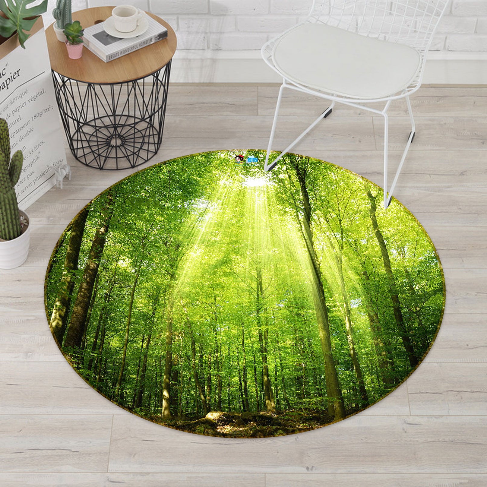 3D Forest 72264 Round Non Slip Rug Mat