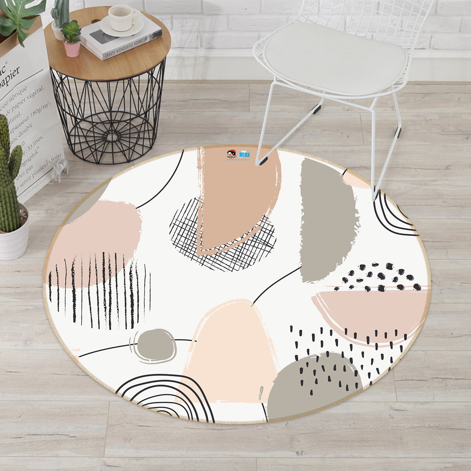 3D Pattern 81250 Round Non Slip Rug Mat