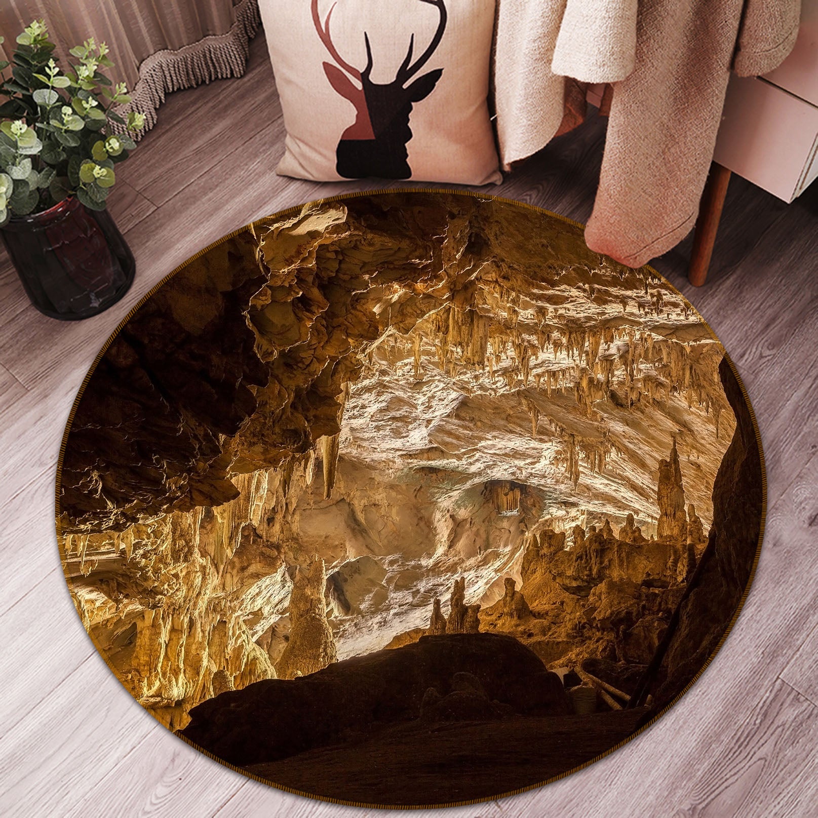 3D Grotto 72182 Round Non Slip Rug Mat