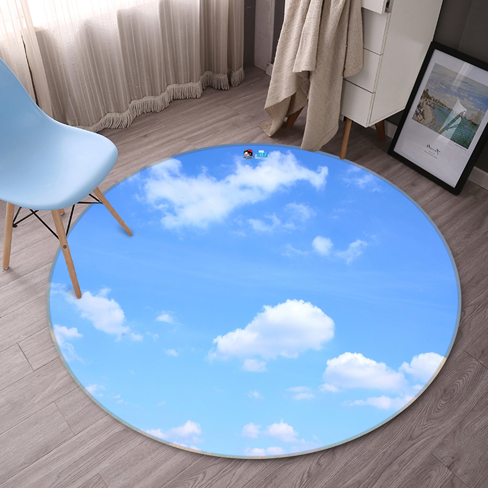 3D Sky 72141 Round Non Slip Rug Mat